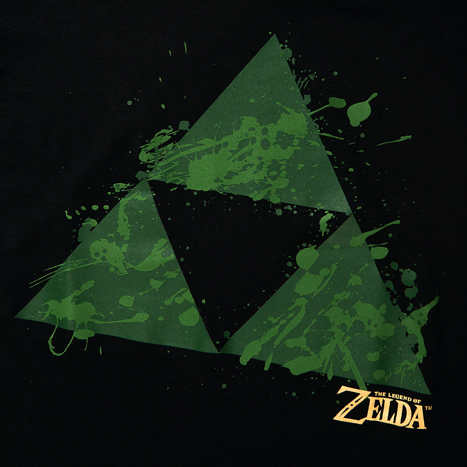 Zelda - Triforce Splatter T-Shirt Damen schwarz