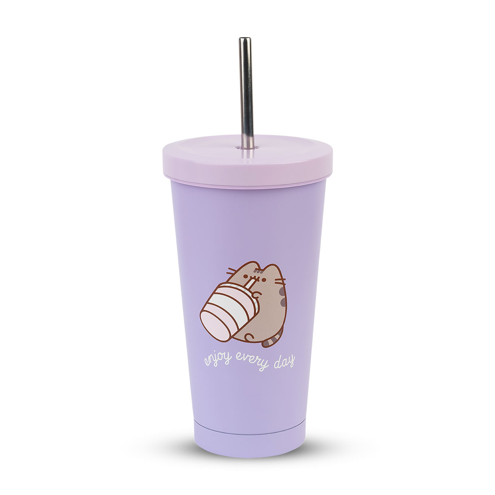 Pusheen - Enjoy Every Day drinking cup with straw