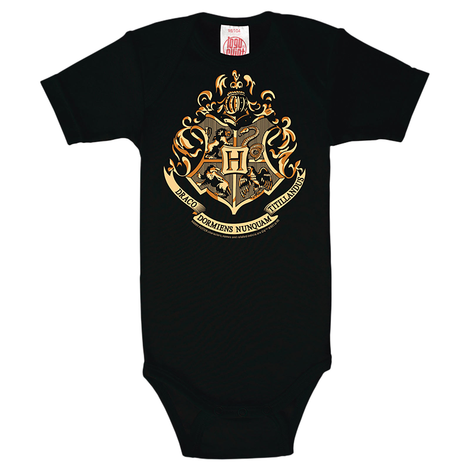 Harry Potter - Hogwarts Crest Baby Bodysuit Black