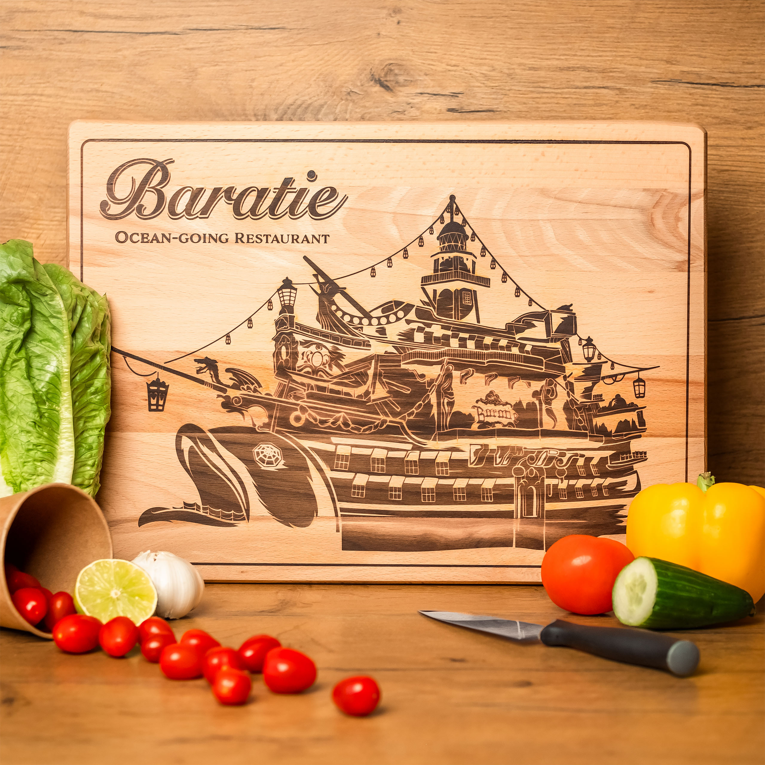 One Piece - Baratie Cutting Board Beech