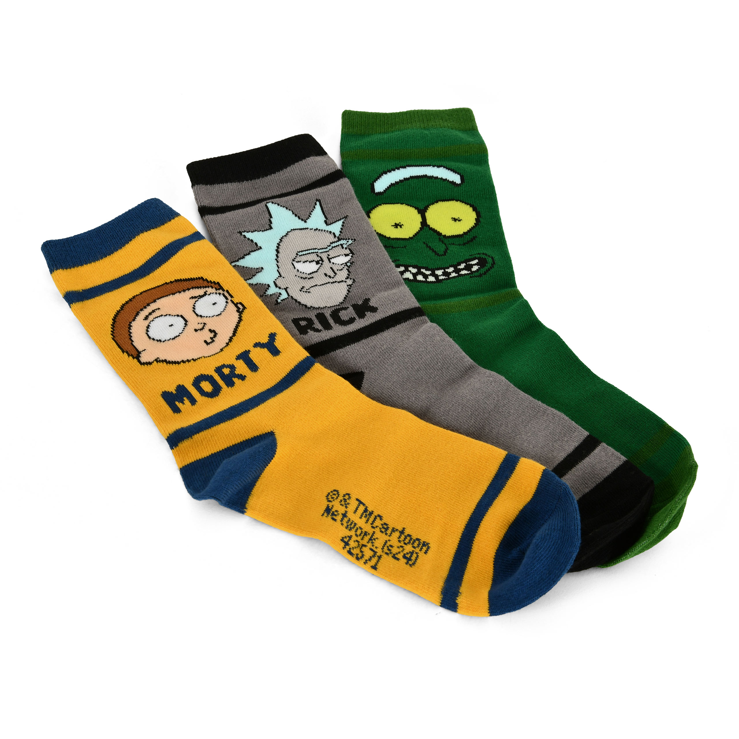 Characters Socken 3er Set in Geschenkbox - Rick and Morty