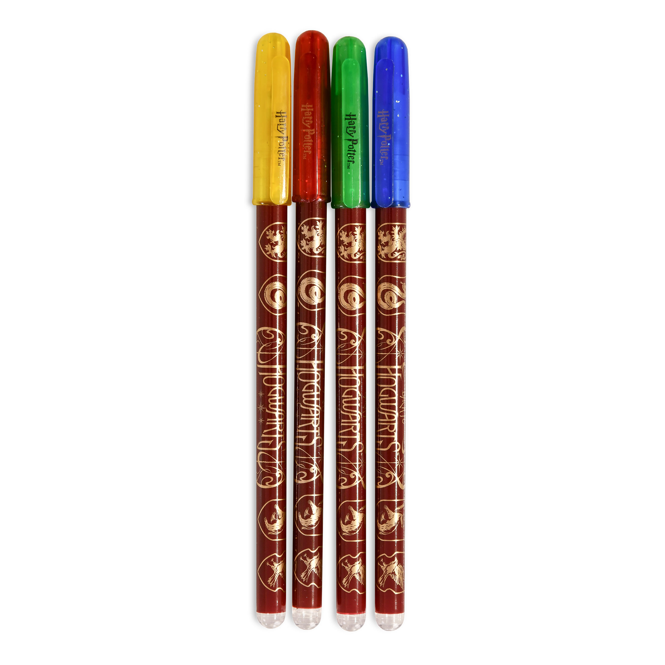 Harry Potter - Ensemble de 4 stylos gel blason