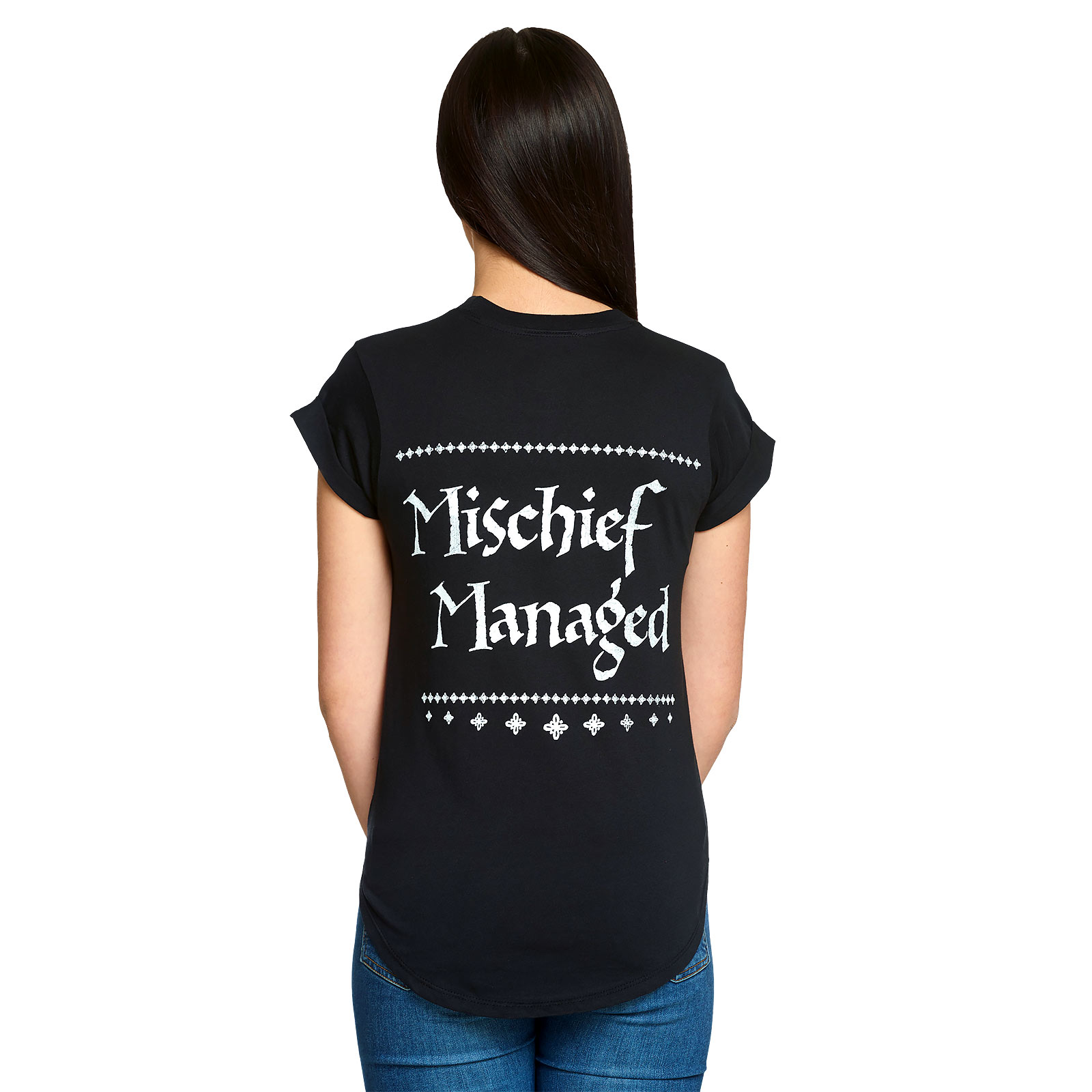 Harry Potter - T-shirt Femme Loose Fit Mischief Managed noir