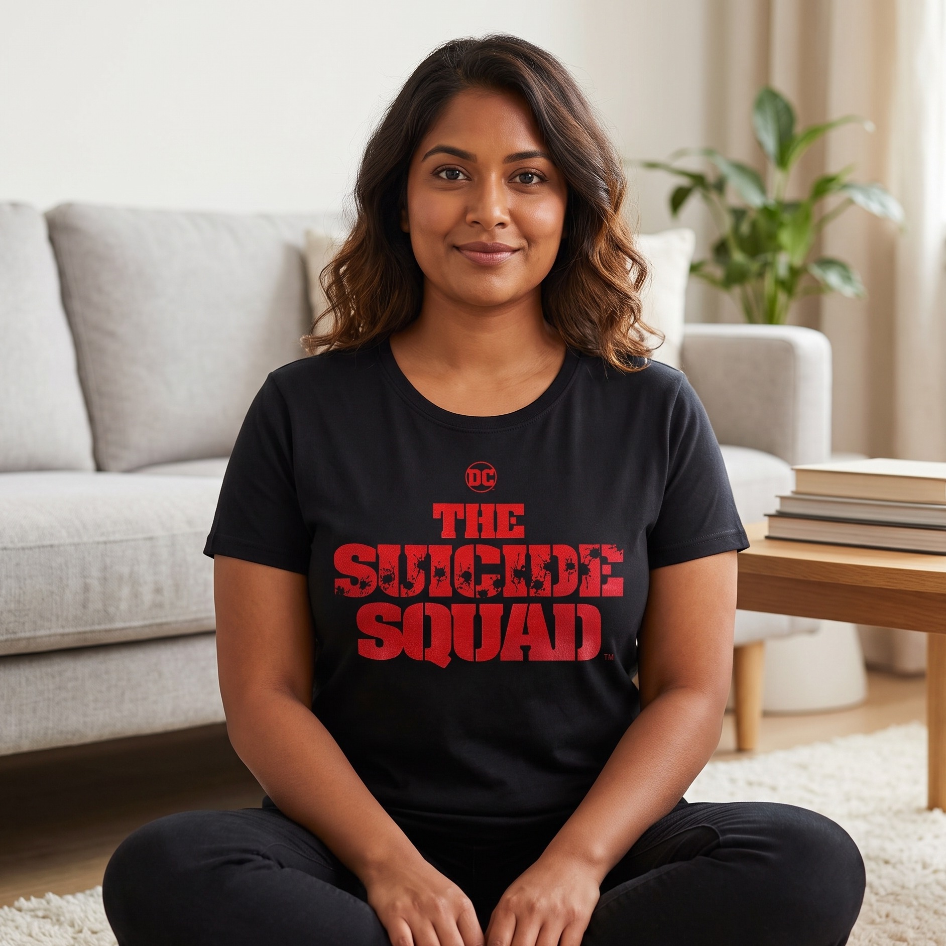 The Suicide Squad - T-shirt nera con logo Shot