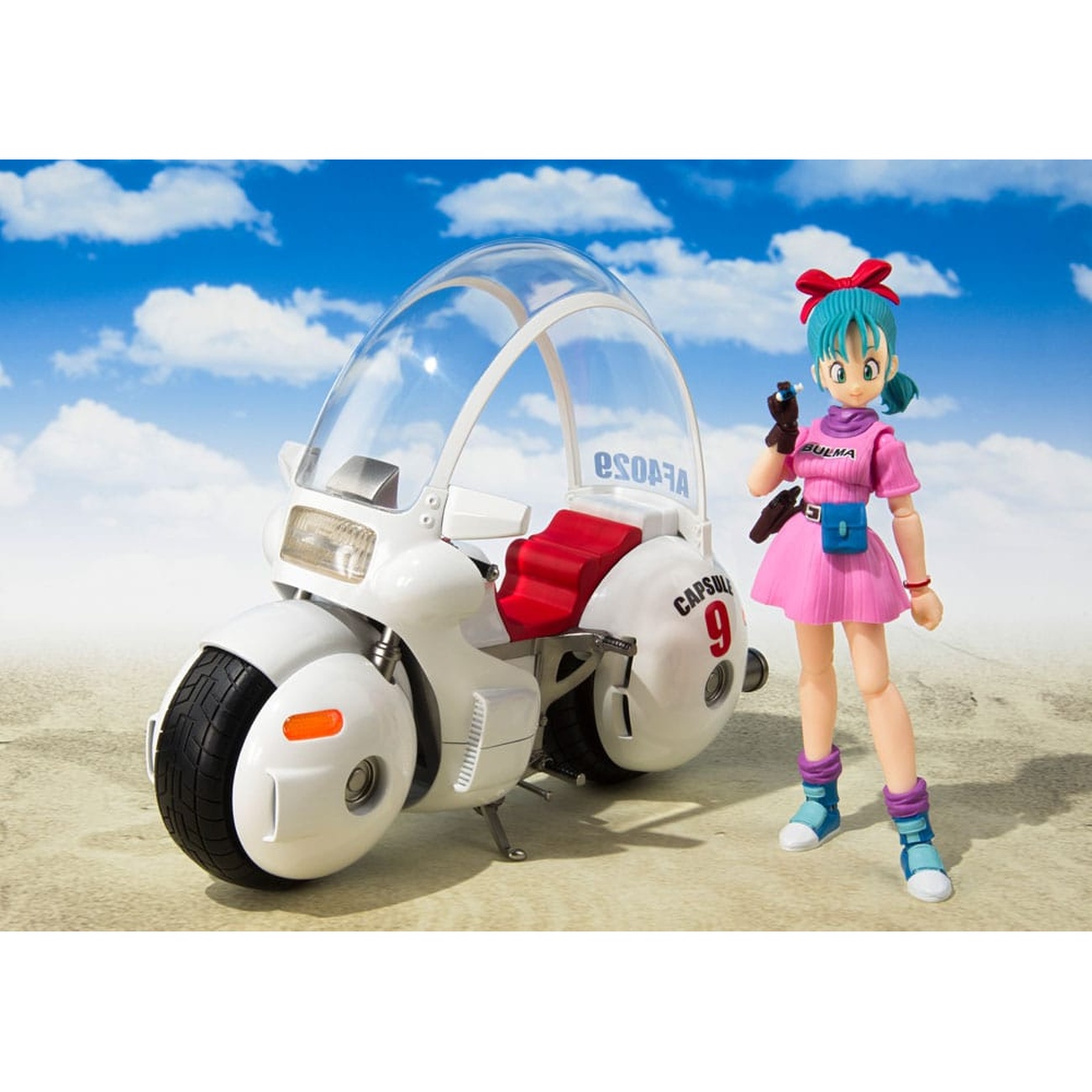 Dragon Ball - Son Goku mit Bulma's Motorcycle Hoipoi Capsule No. 9 S.H. Figuarts Figurenset