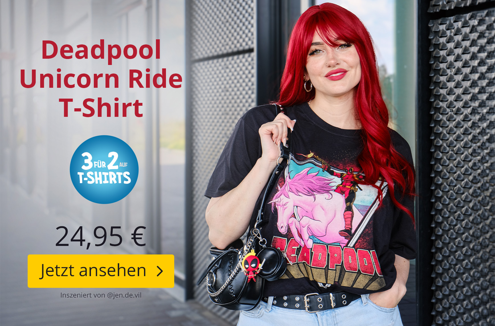 Deadpool - Unicorn Ride T-Shirt - 24,95€ - 3 für 2 auf T-Shirts Hinweis