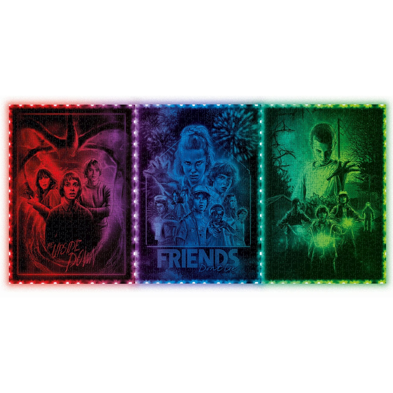 Stranger Things Metamorphic Art Collection puzzle con efecto luminoso The Upside (520 piezas)
