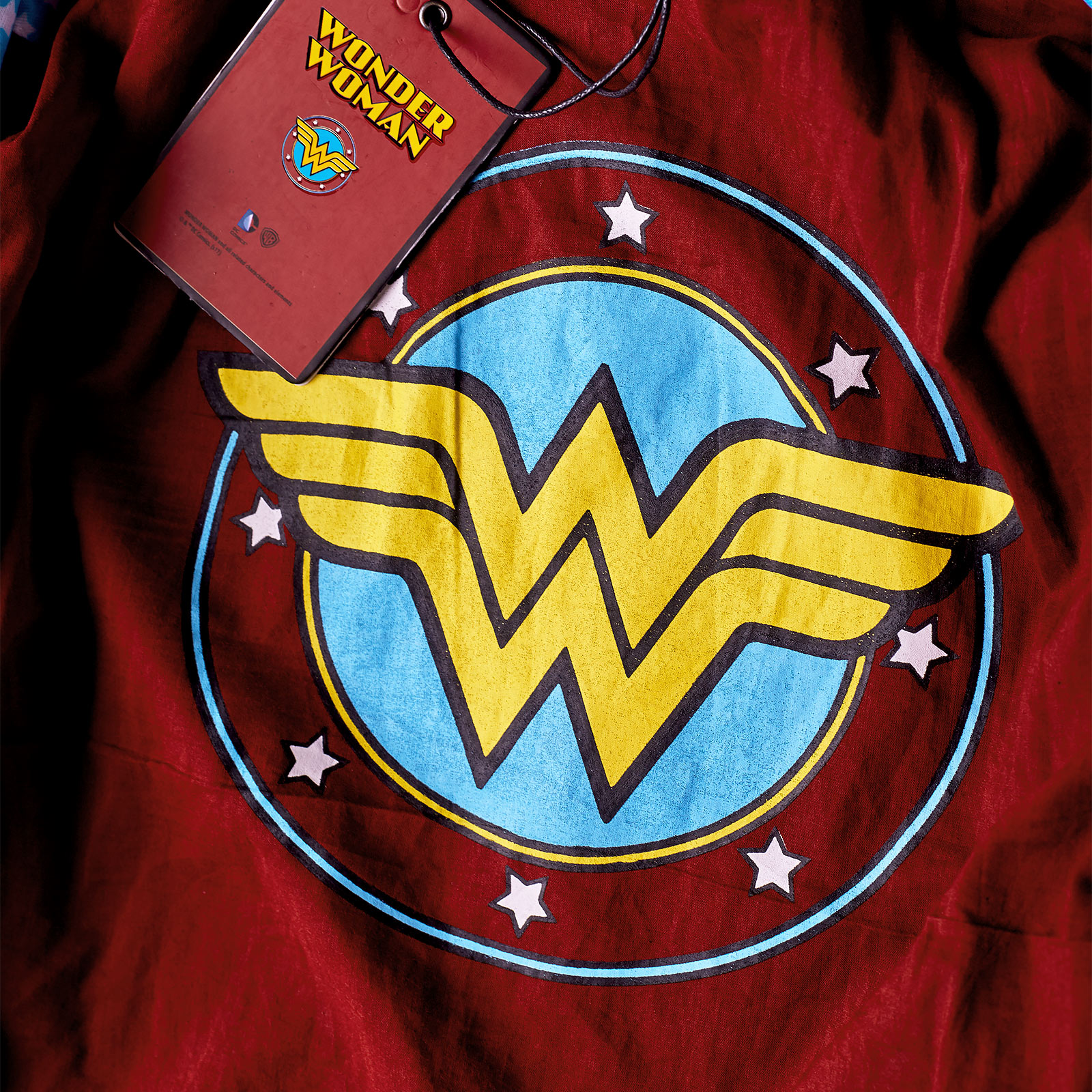 Wonder Woman Veste En Cuir Avec Capuche Bleue Elbenwald