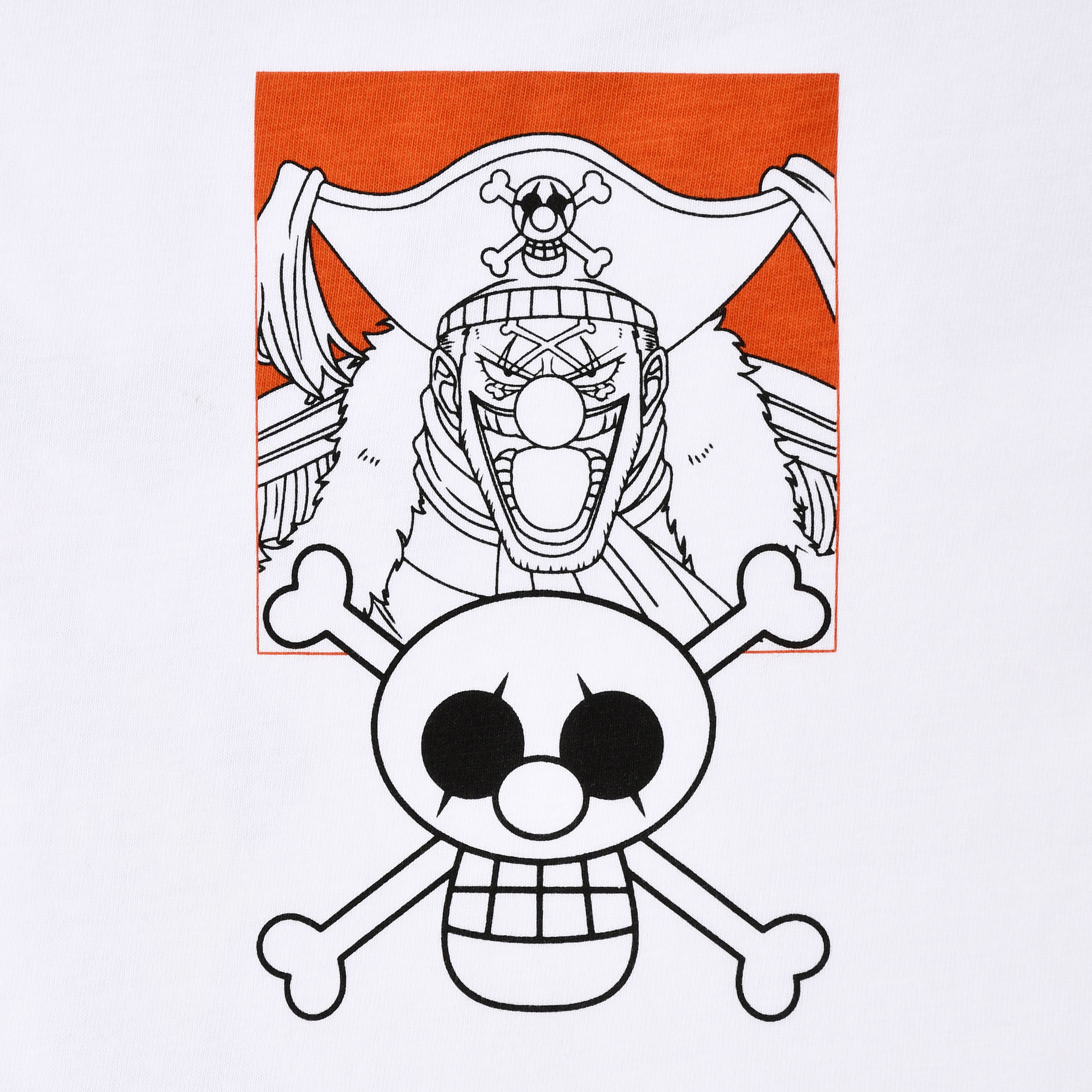 One Piece - T-shirt oversize Buggy blanc