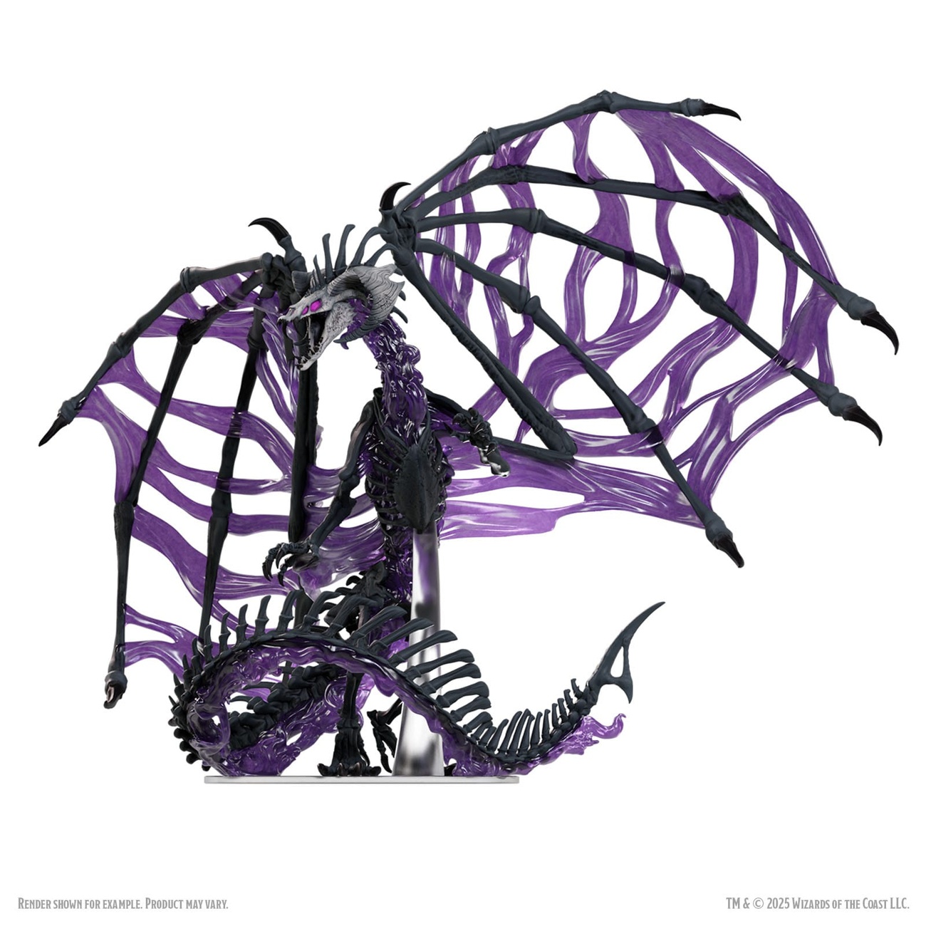 D&D Icons of the Realms Miniaturas en caja pre‑pintadas Black Dracolich 30 cm