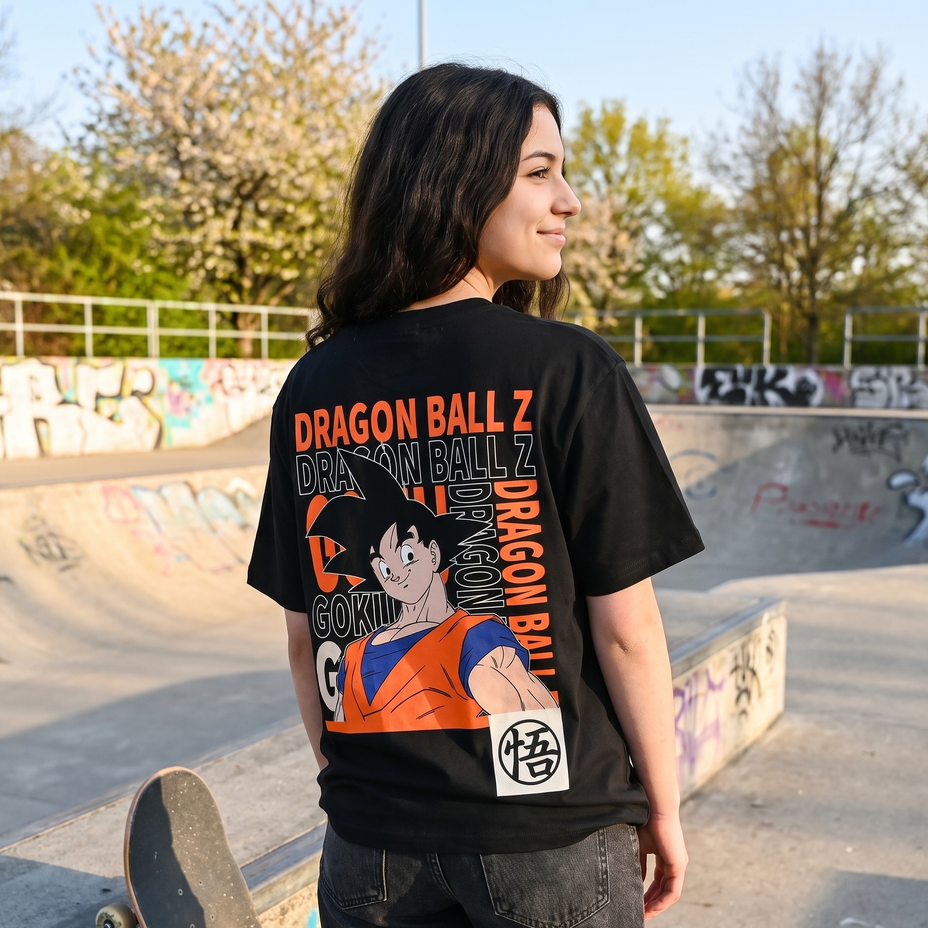 Dragon Ball Z - Camiseta oversize Goku negra
