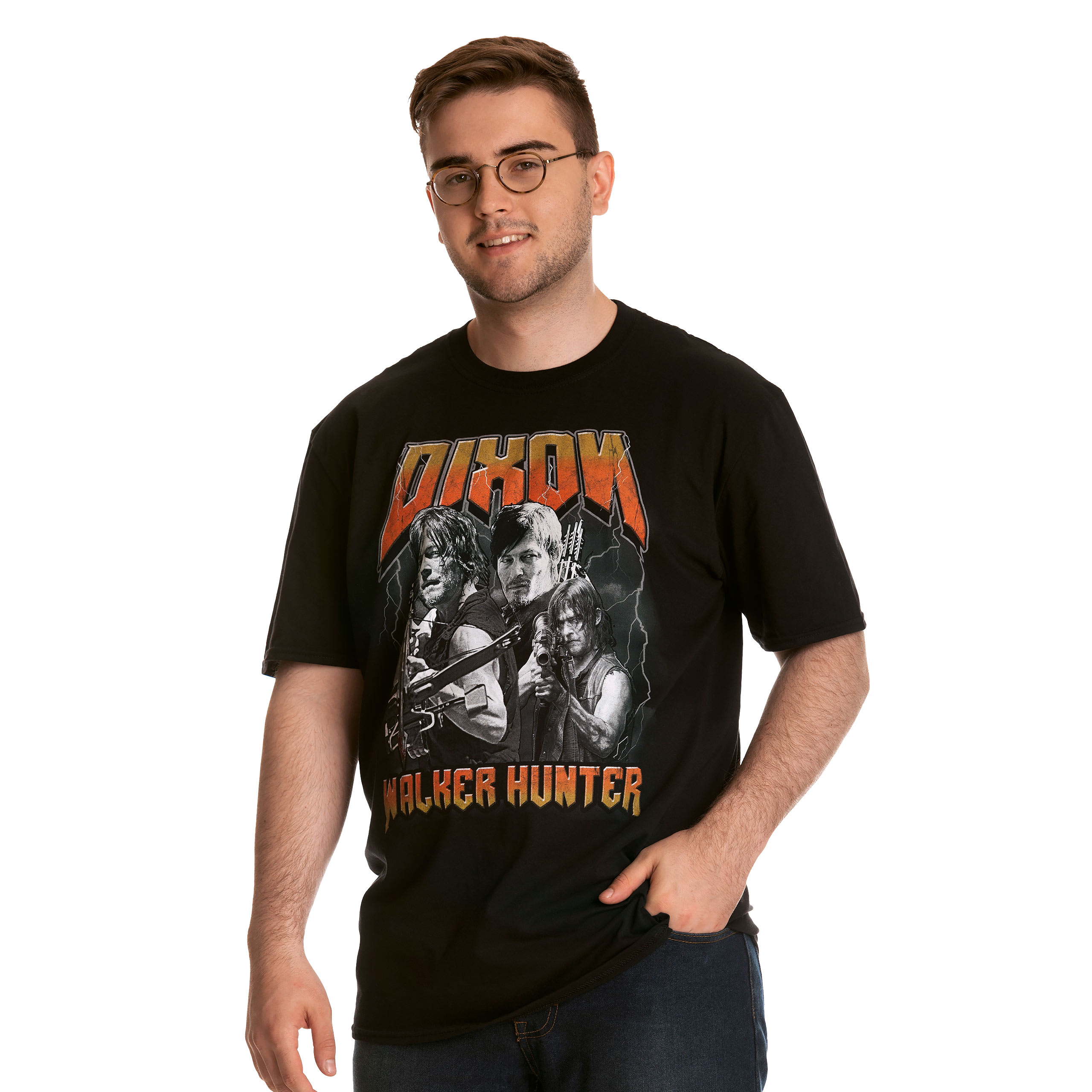 Walking Dead - T-shirt noir Dixon Walker Hunter