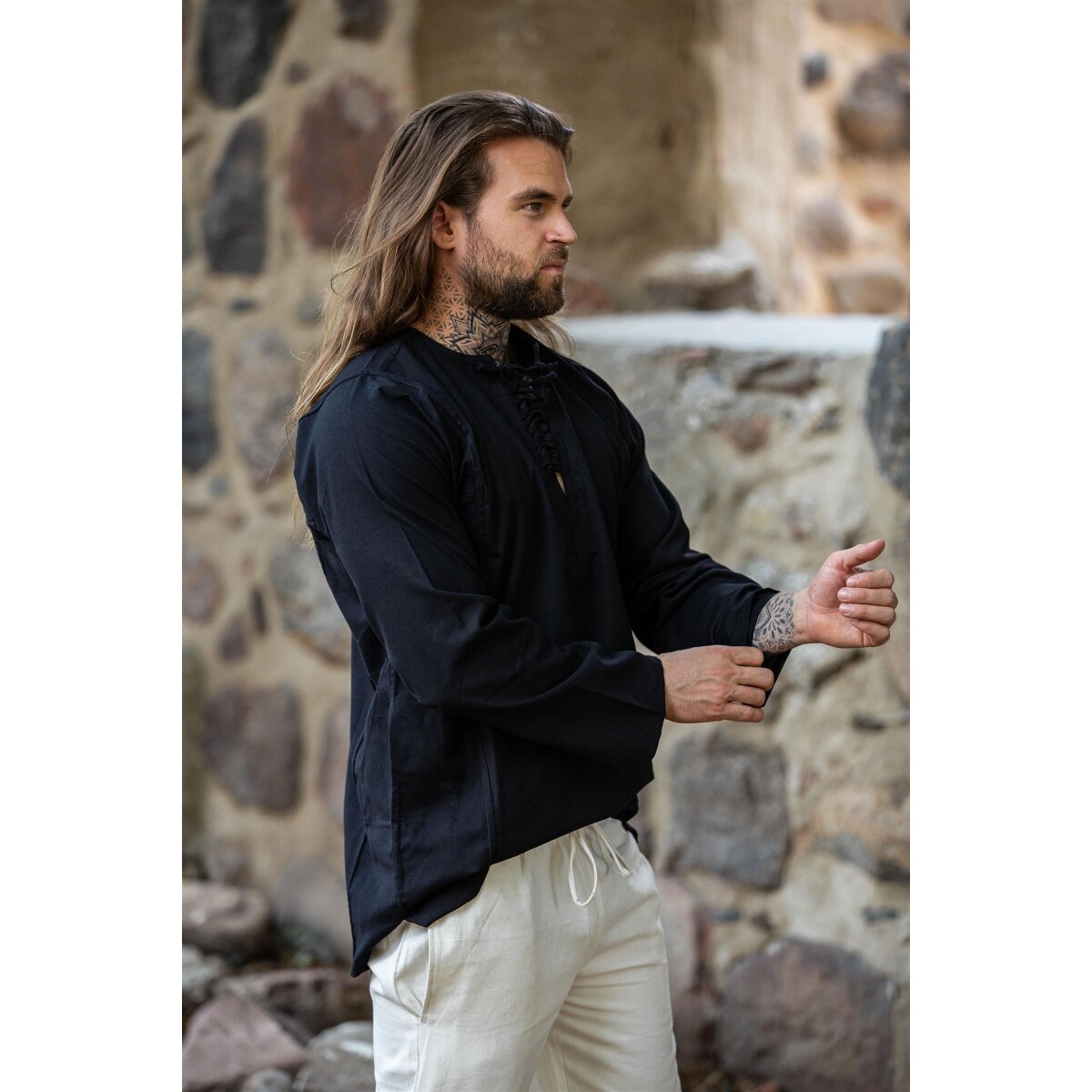 Medieval Peasant Shirt Felix black