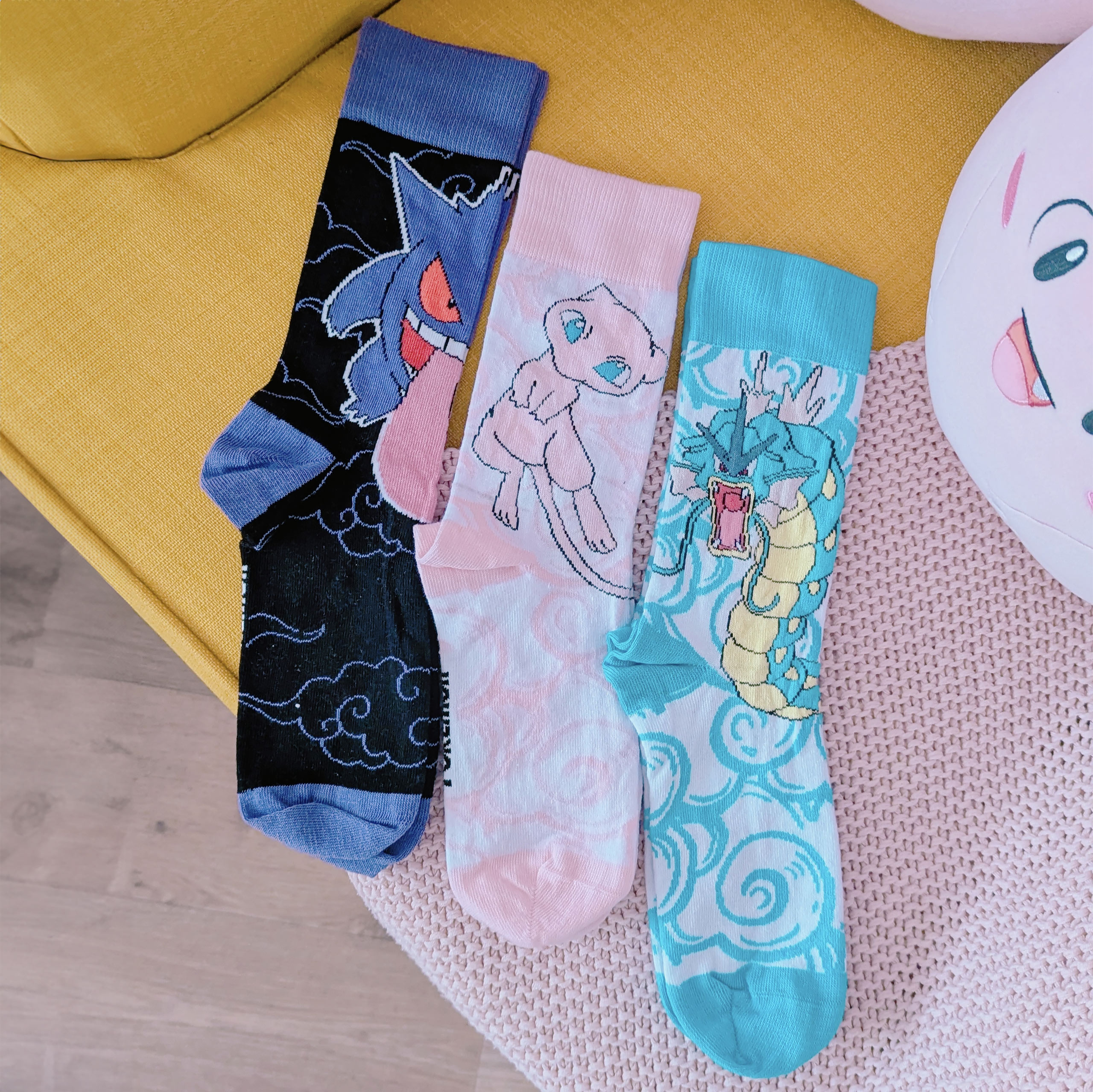 Pokemon - Chaussettes Gengar, Mew et Gyarados Lot de 3