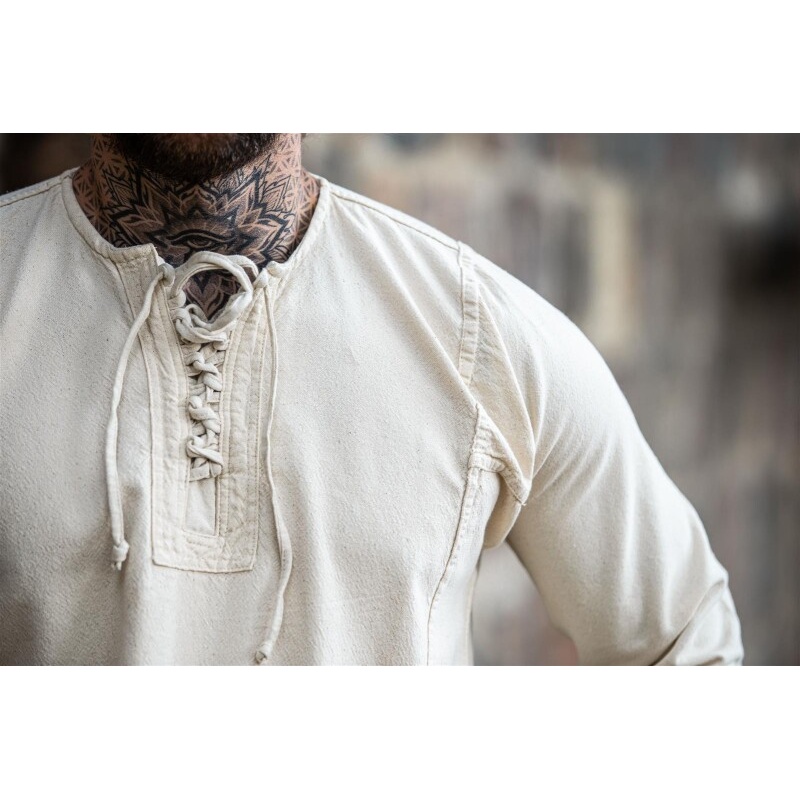 Camisa de campesino medieval Felix beige