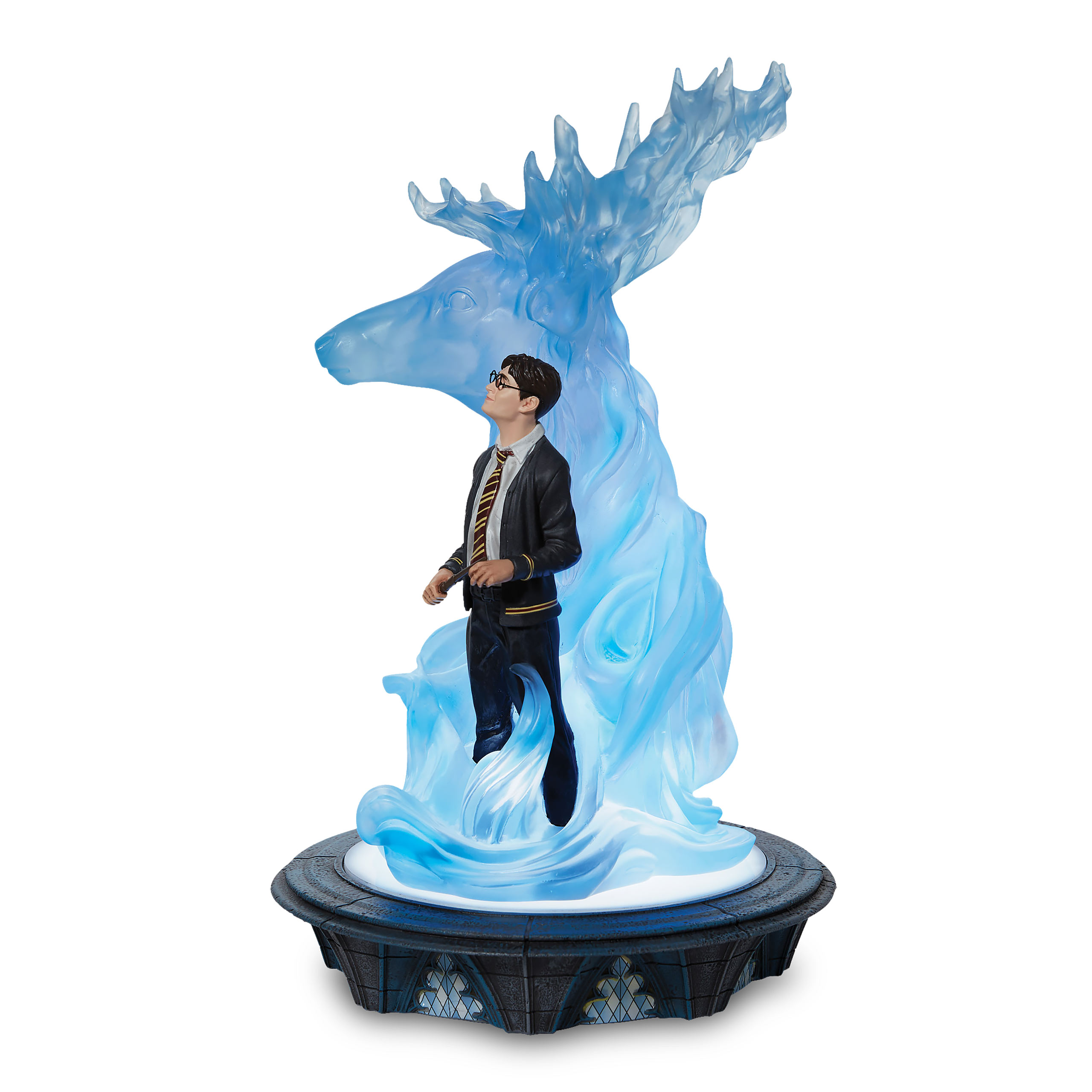 Harry Potter con figura de diorama de Patronus con luz