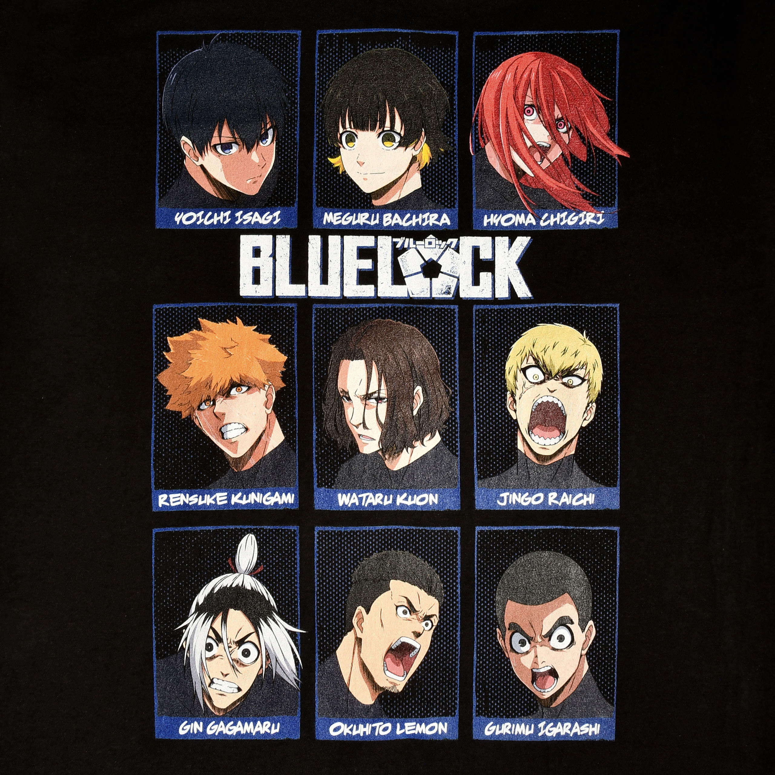 Blue Lock - Karakters T-Shirt Zwart