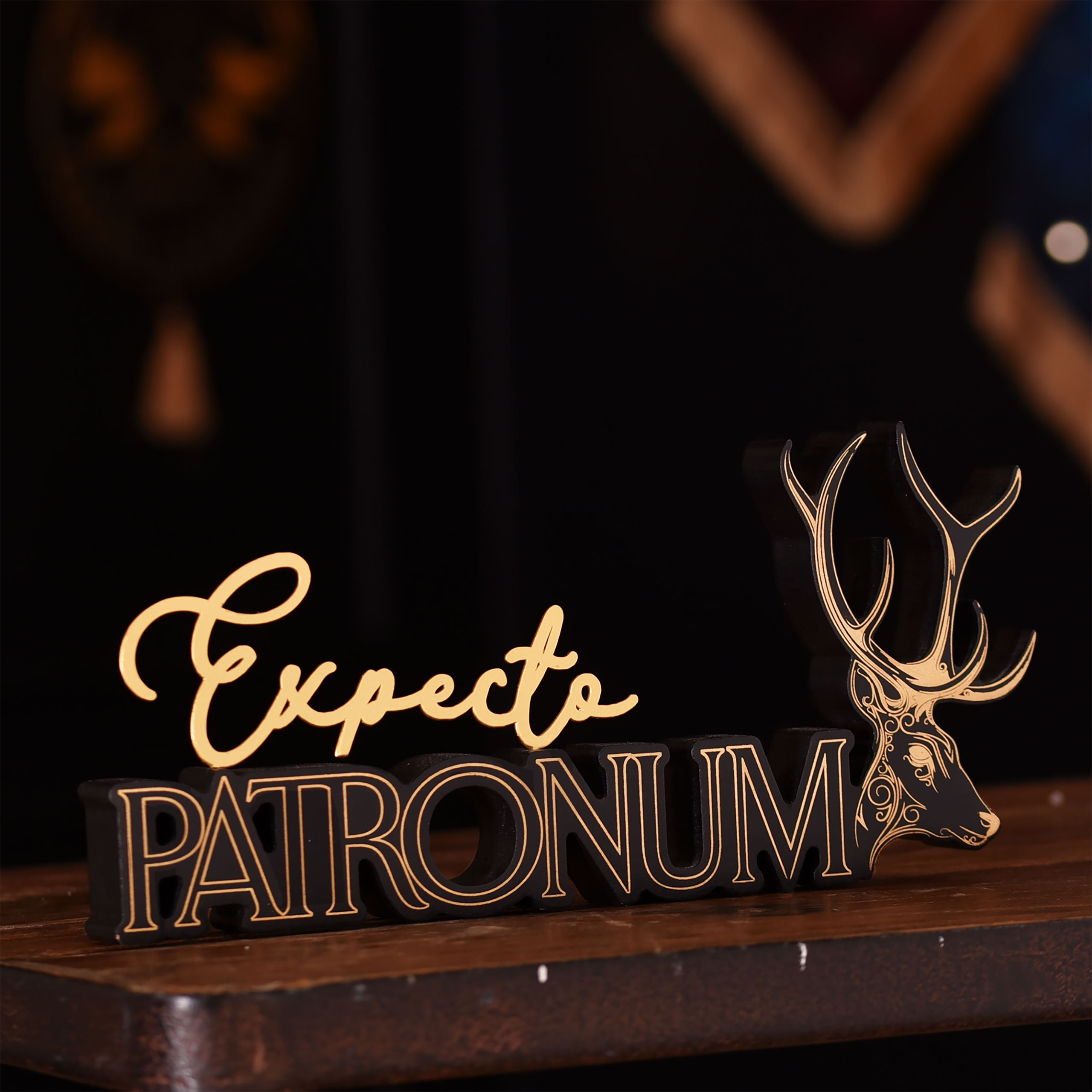 Expecto Patronum Lettering Wooden Decoration - Harry Potter