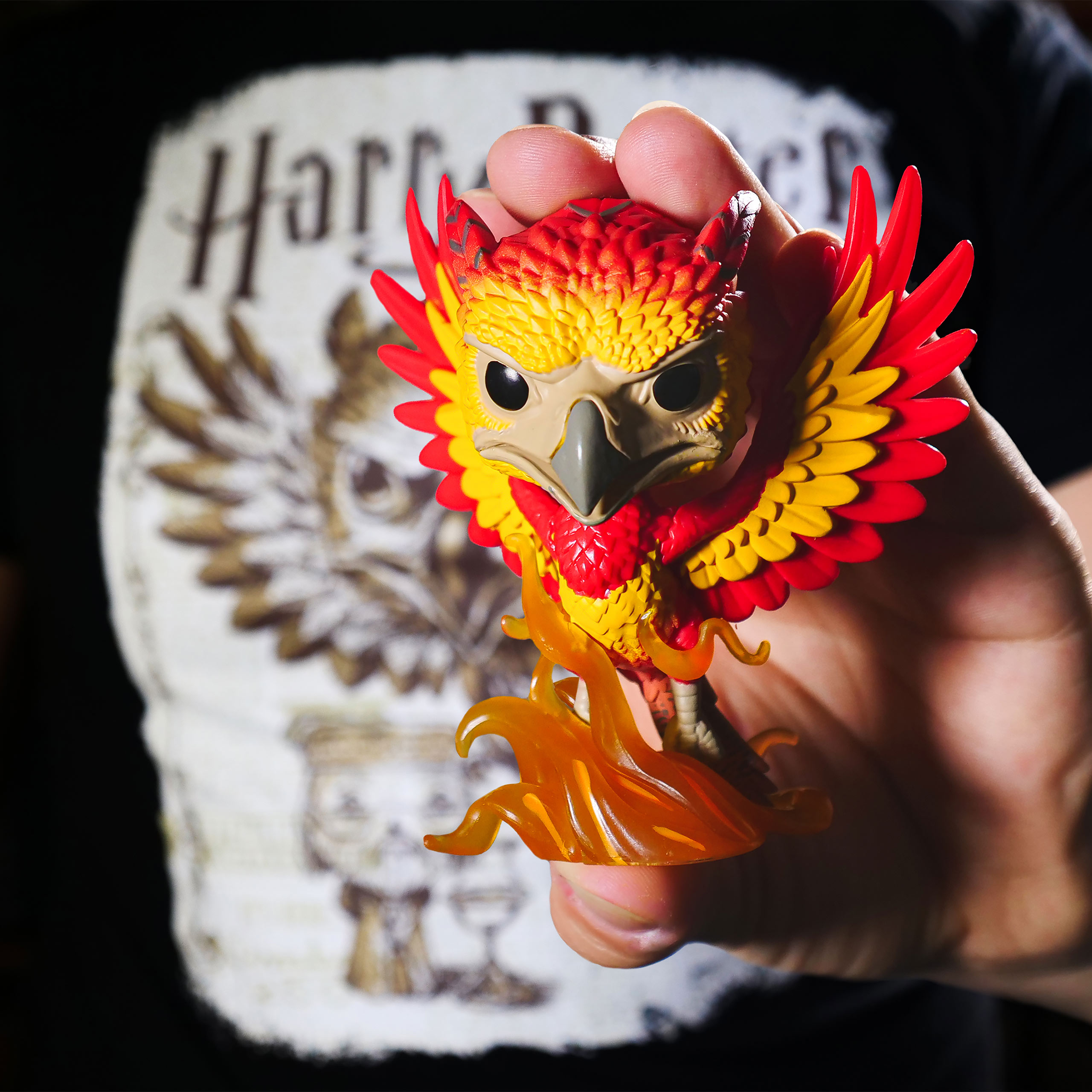 Fawkes T-Shirt with Funko Pop Glow in the Dark Figure - Harry Potter