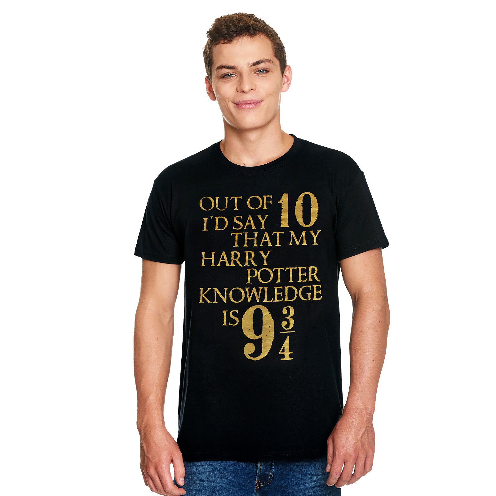 Harry Potter - Knowledge 9 3/4 Out of 10 T-Shirt schwarz