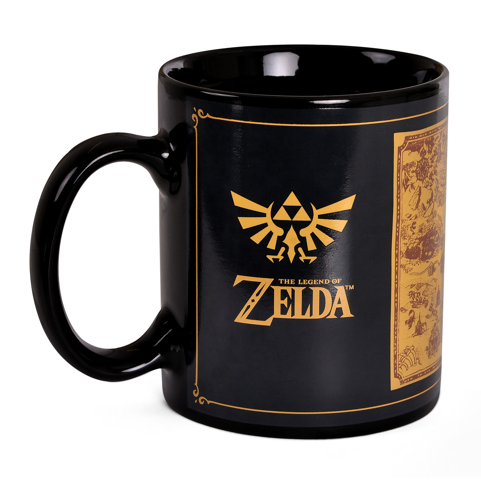 Zelda - Tasse à effet thermique Silhouette de la carte