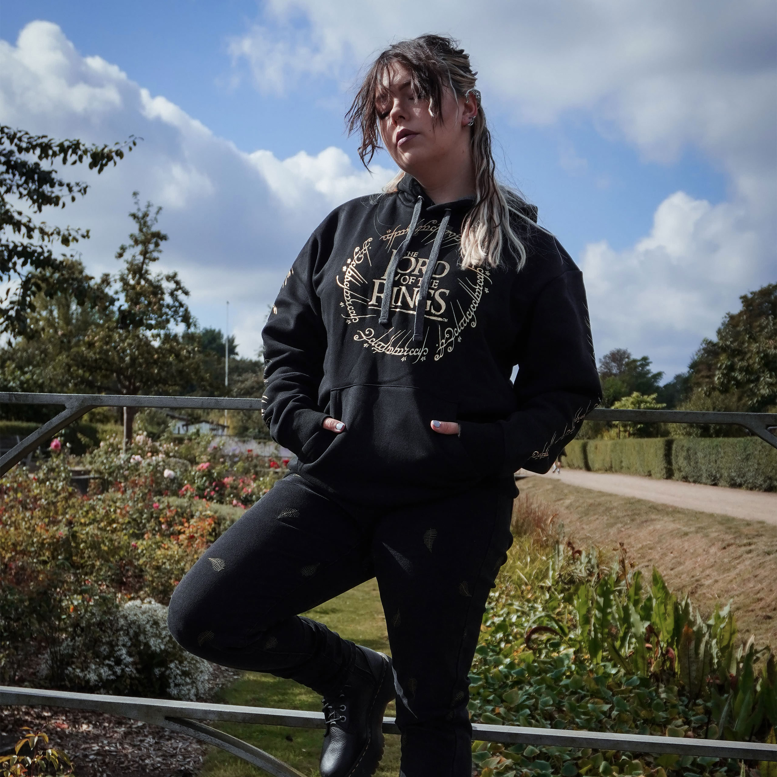 El Señor de los Anillos - Sudadera con capucha Logo del Anillo Único