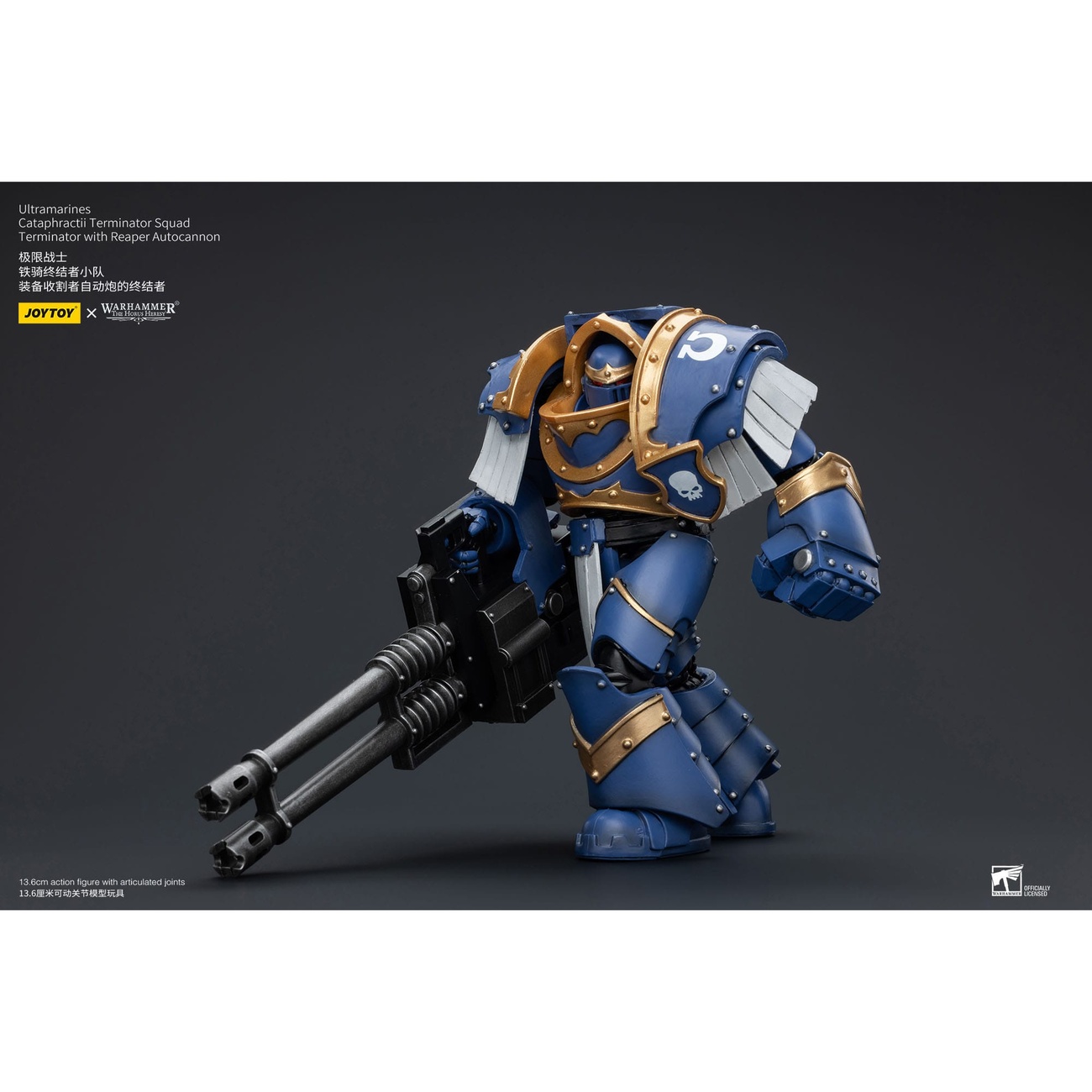Warhammer The Horus Heresy Action figure 1/18 Ultramarines Cataphractii Terminator Squad Terminator con Reaper Autocannon