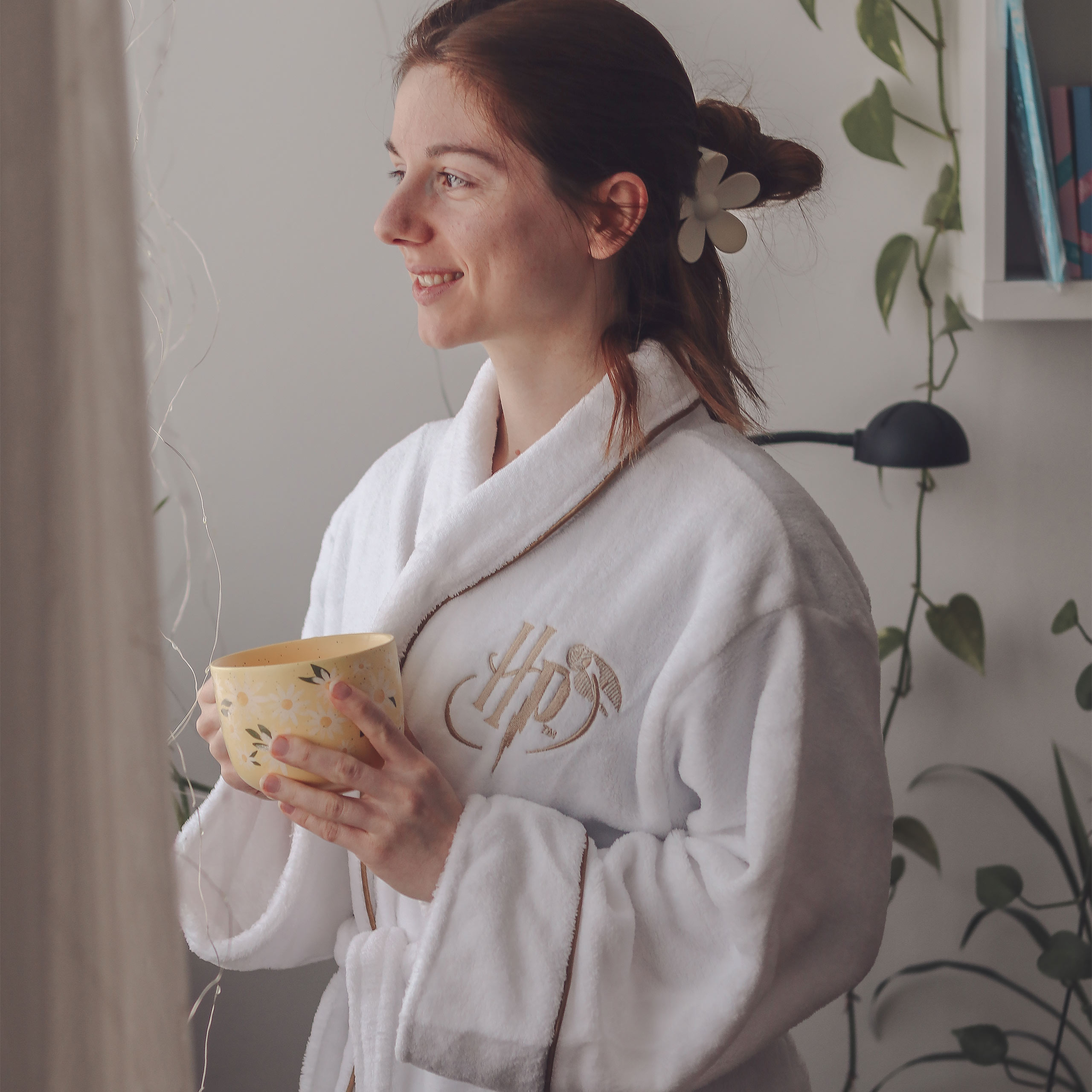 Harry Potter - Golden Snitch Bathrobe Women White