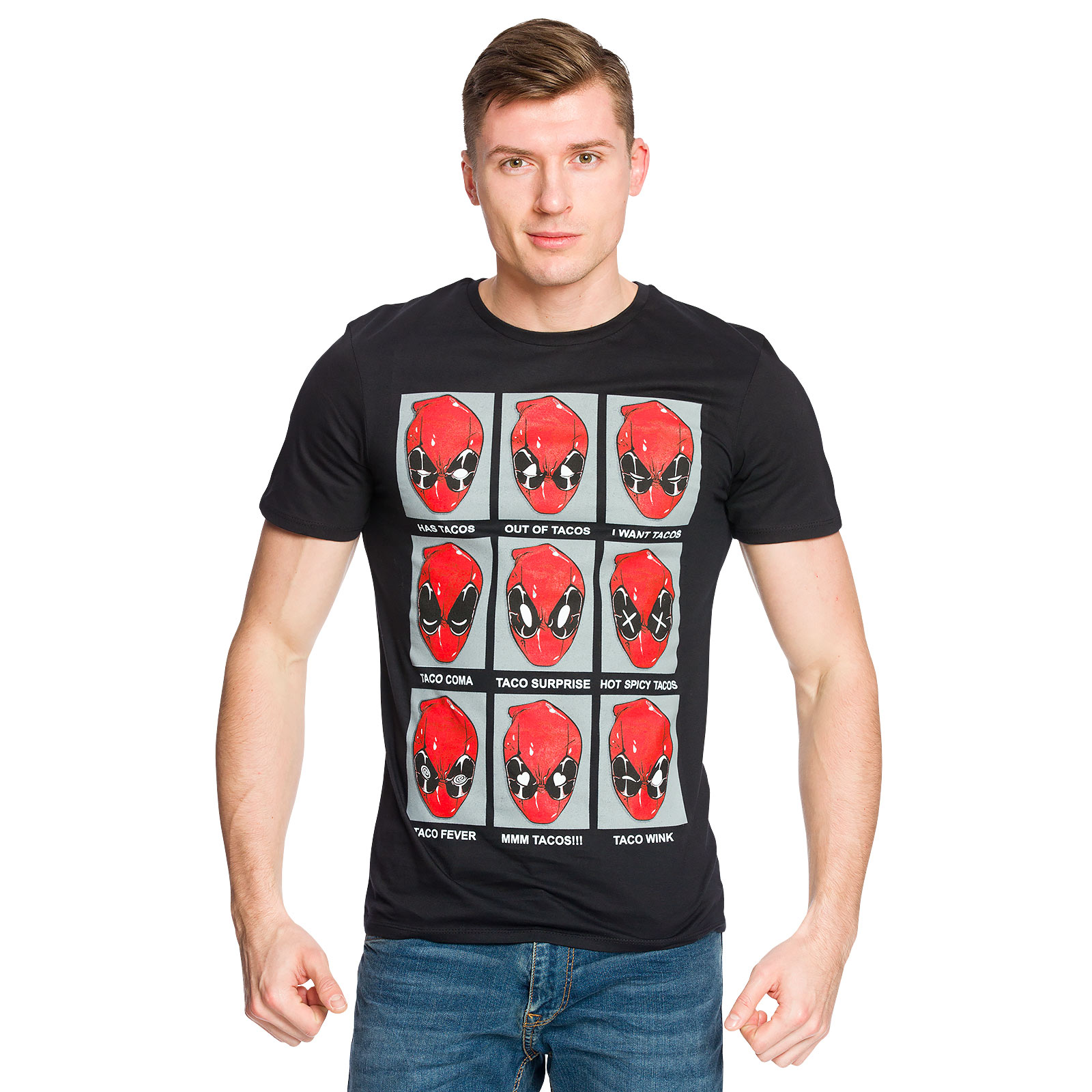 Deadpool - Emotions T-Shirt schwarz