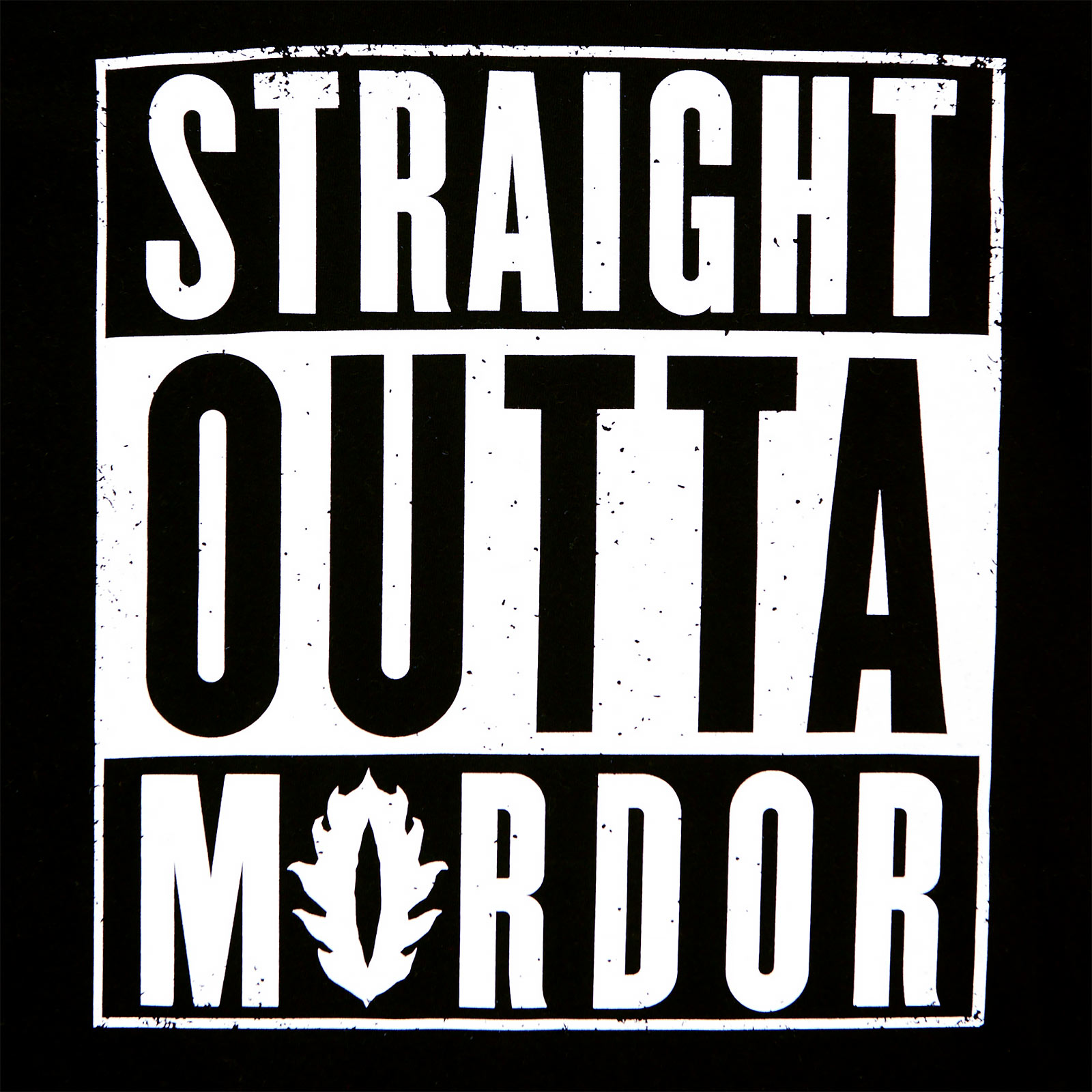 Straight Outta Mordor - Black T-Shirt