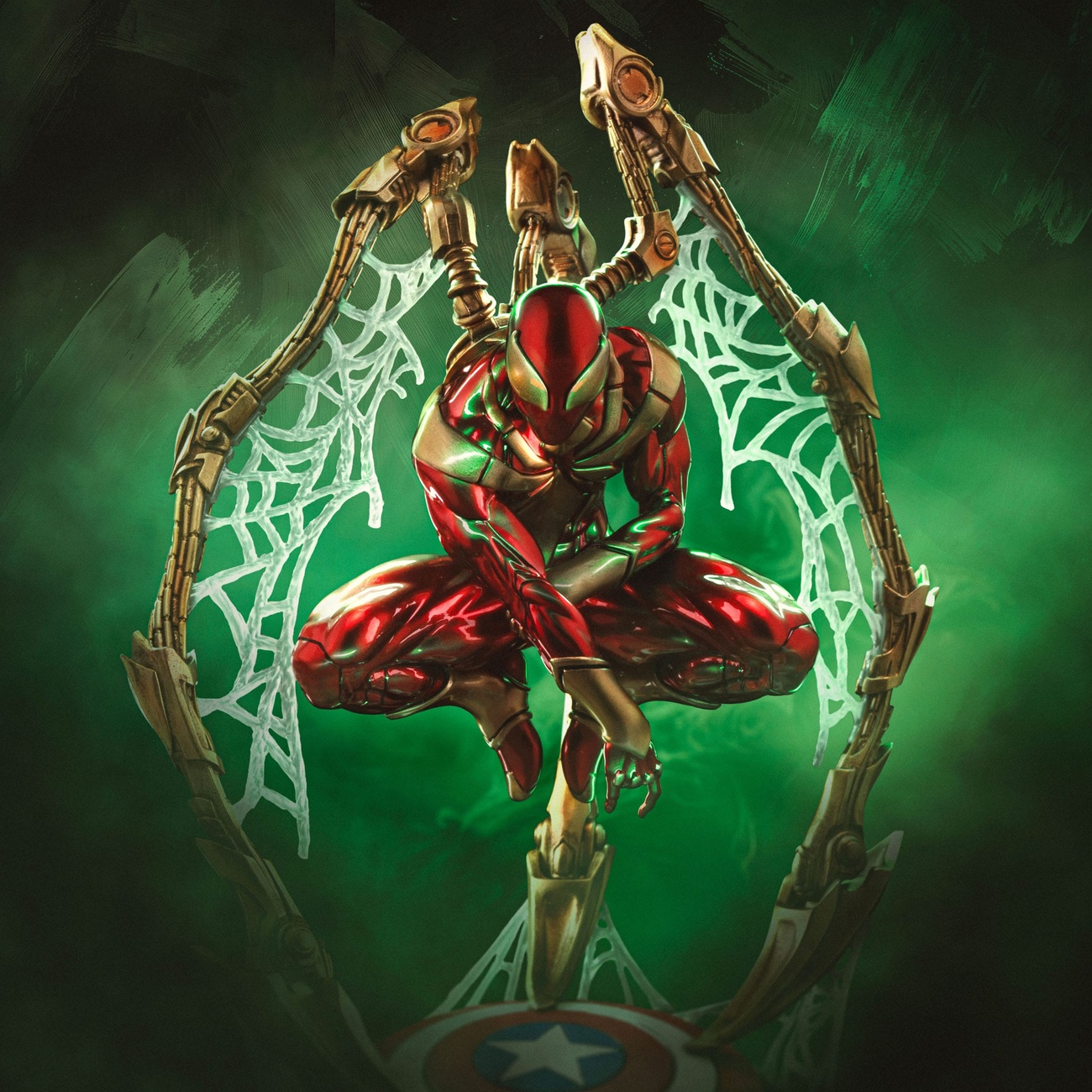 Marvel Art Scale Deluxe Statue 1/10 Spider-man Iron Armor Comics (CCXP Exclusive 2024) 24 cm