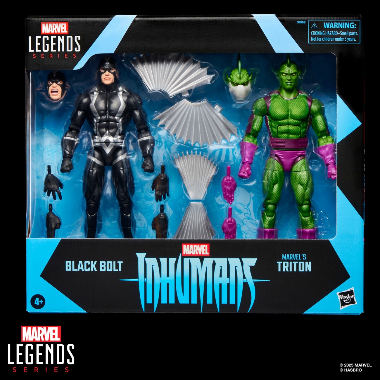 Inhumans Marvel Legends actionfigurer 2-pack Black Bolt & Marvel's Triton 15 cm