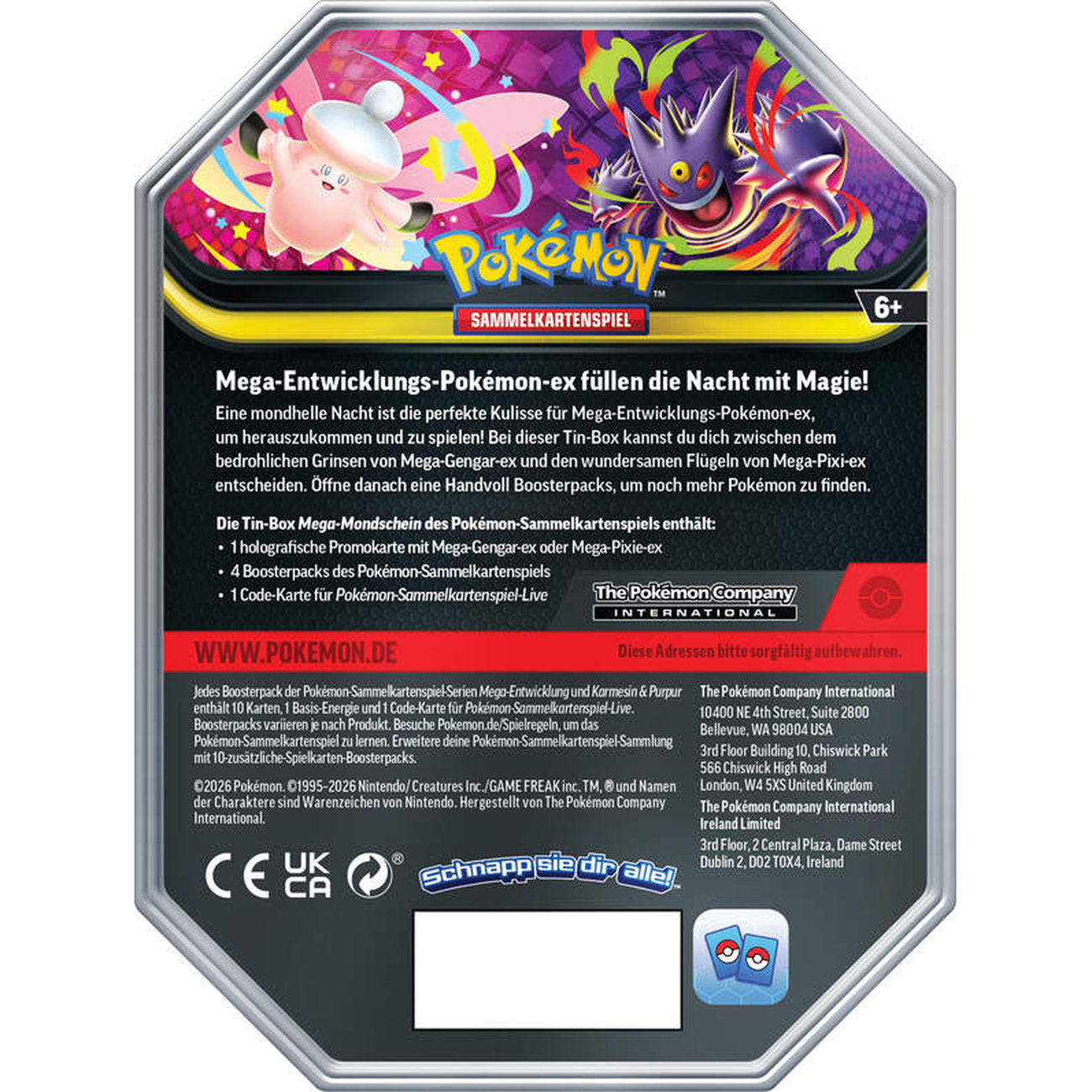 Pokémon - Caja de cartas coleccionables Mega Wigglytuff EX
