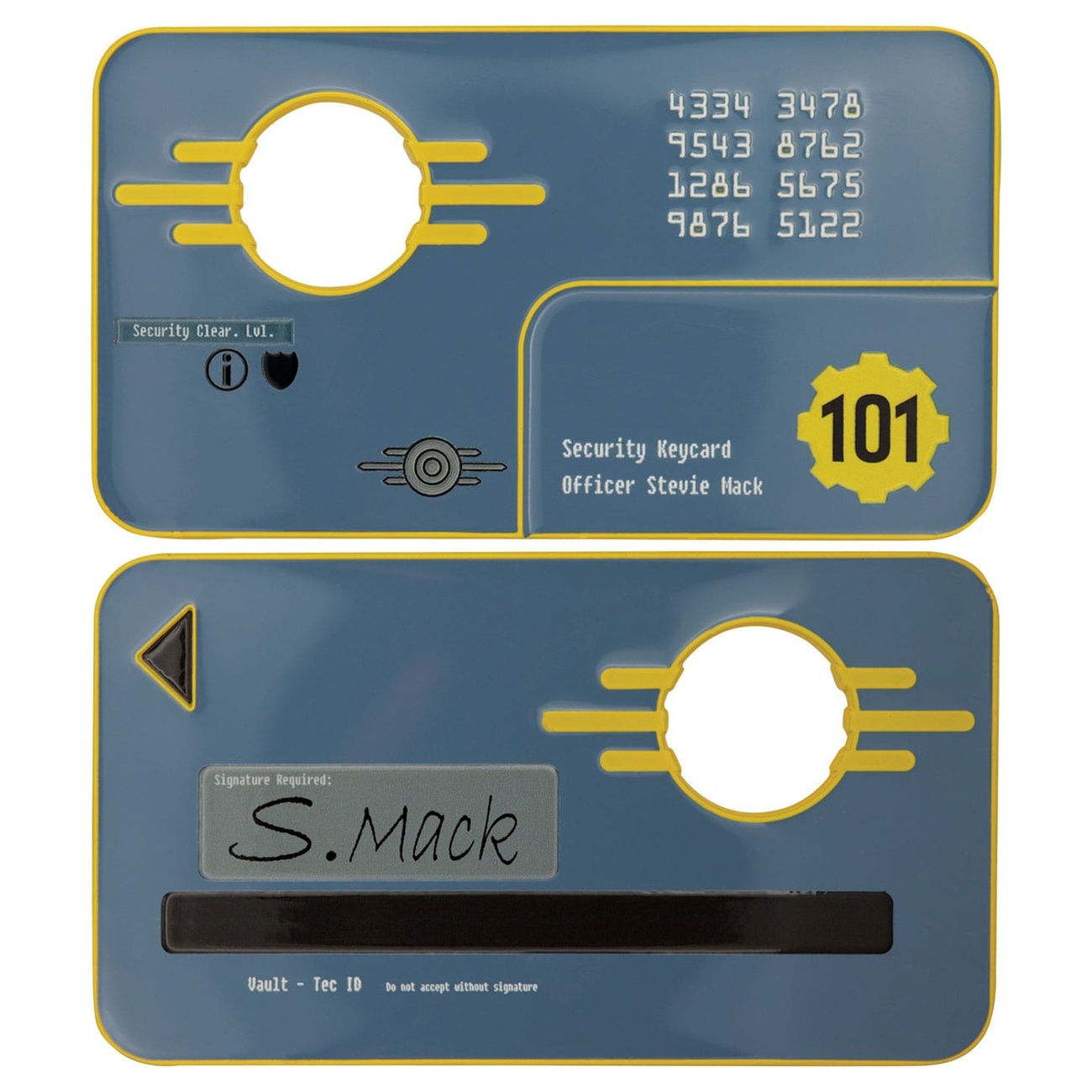 Fallout 3 Réplica Tarjeta de Seguridad Vault 101 Edición Limitada