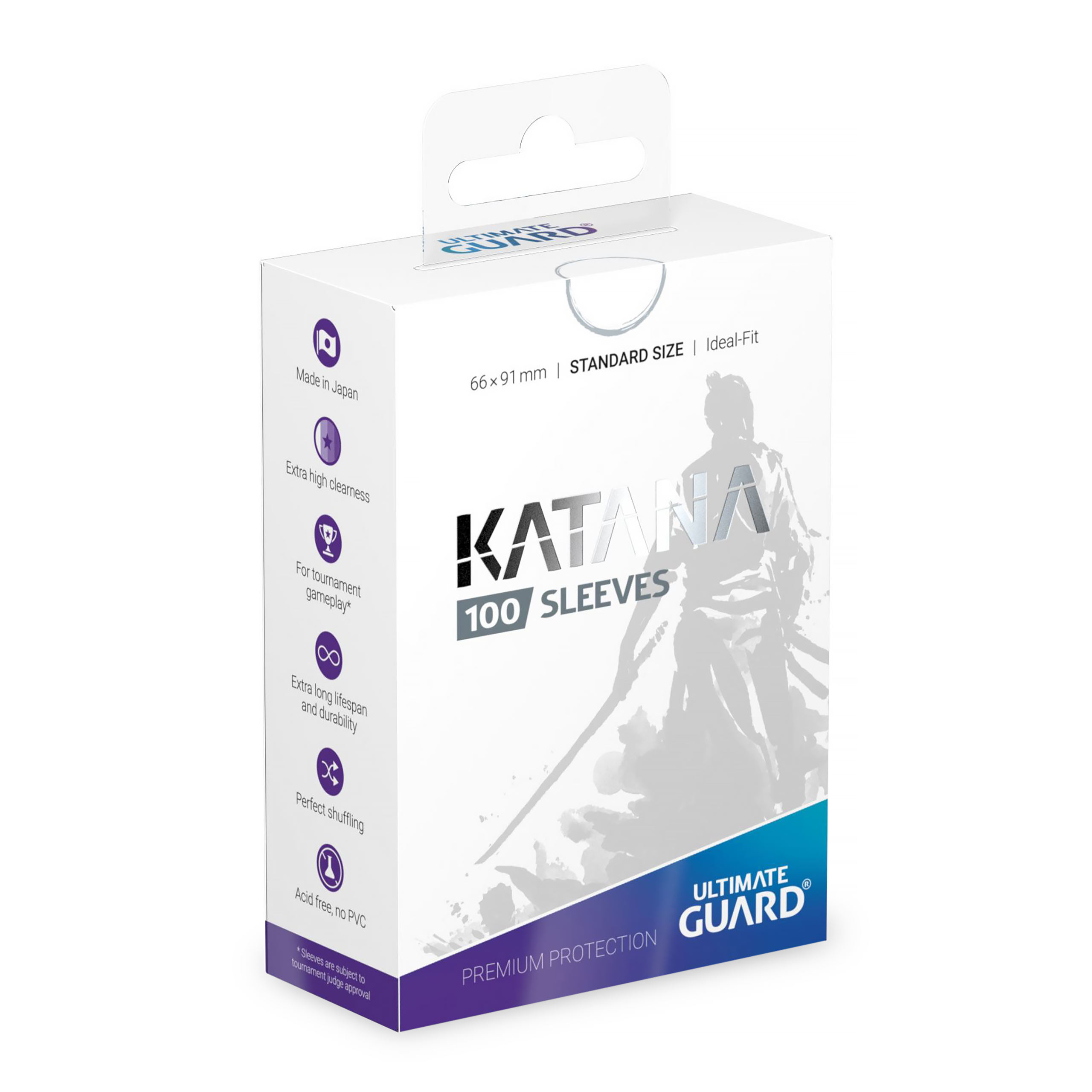 Katana Card Sleeves White 100-Pack Ultimate Guard for TCG Standard Size