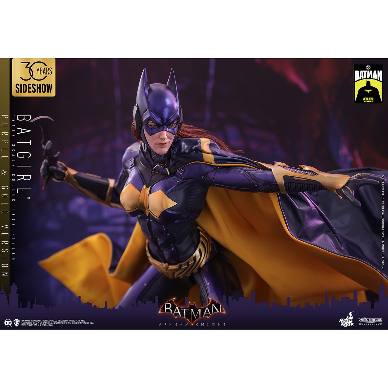 Batman Arkham Knight Videogame Masterpiece action figure 1/6 Batgirl (Purple and Gold Version) Exclusive 30 cm