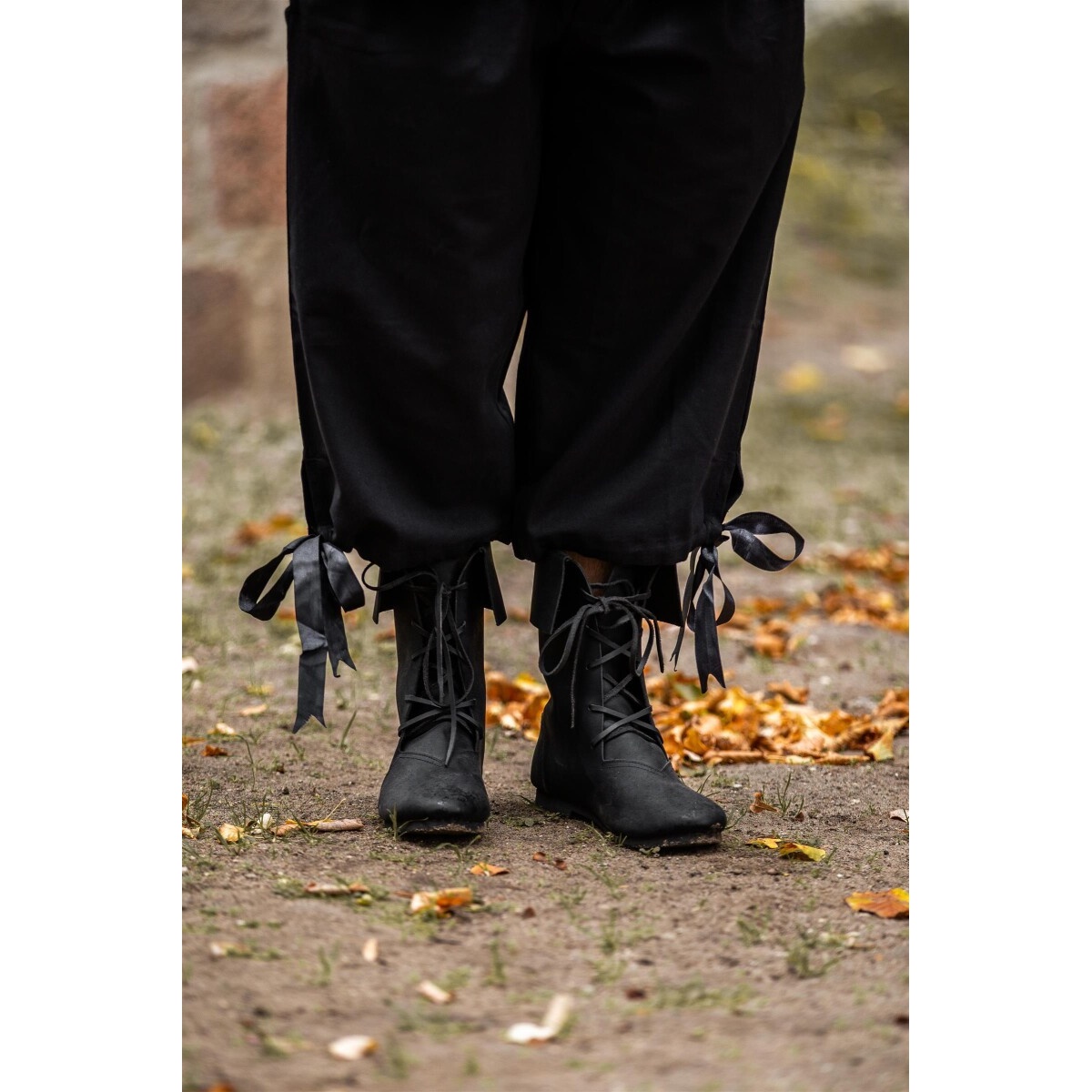 Pantaloni medievali al ginocchio Vincent neri