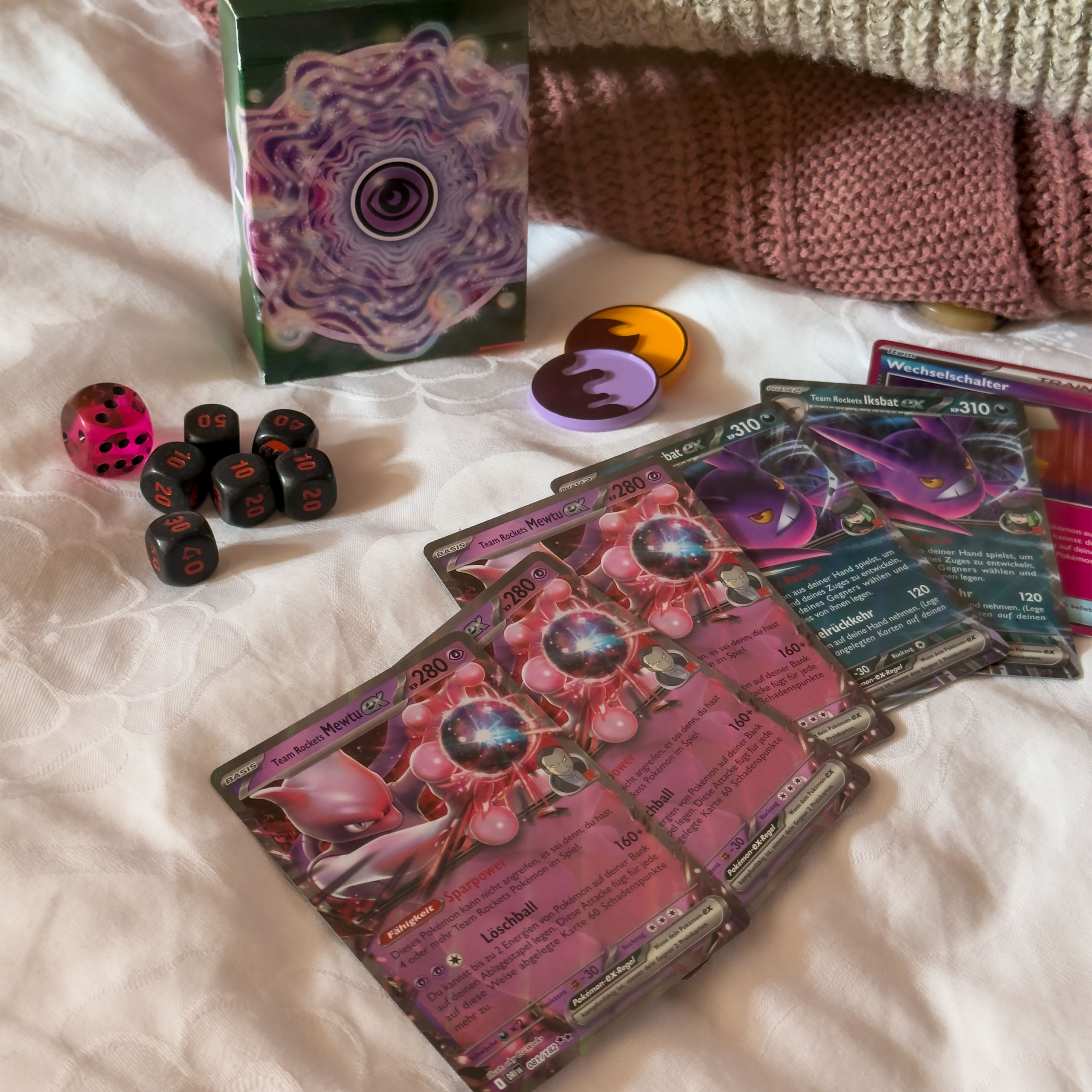 Pokémon - Rocket’s Mewtwo-ex Deck de Combat de Ligue Boîte de cartes à collectionner