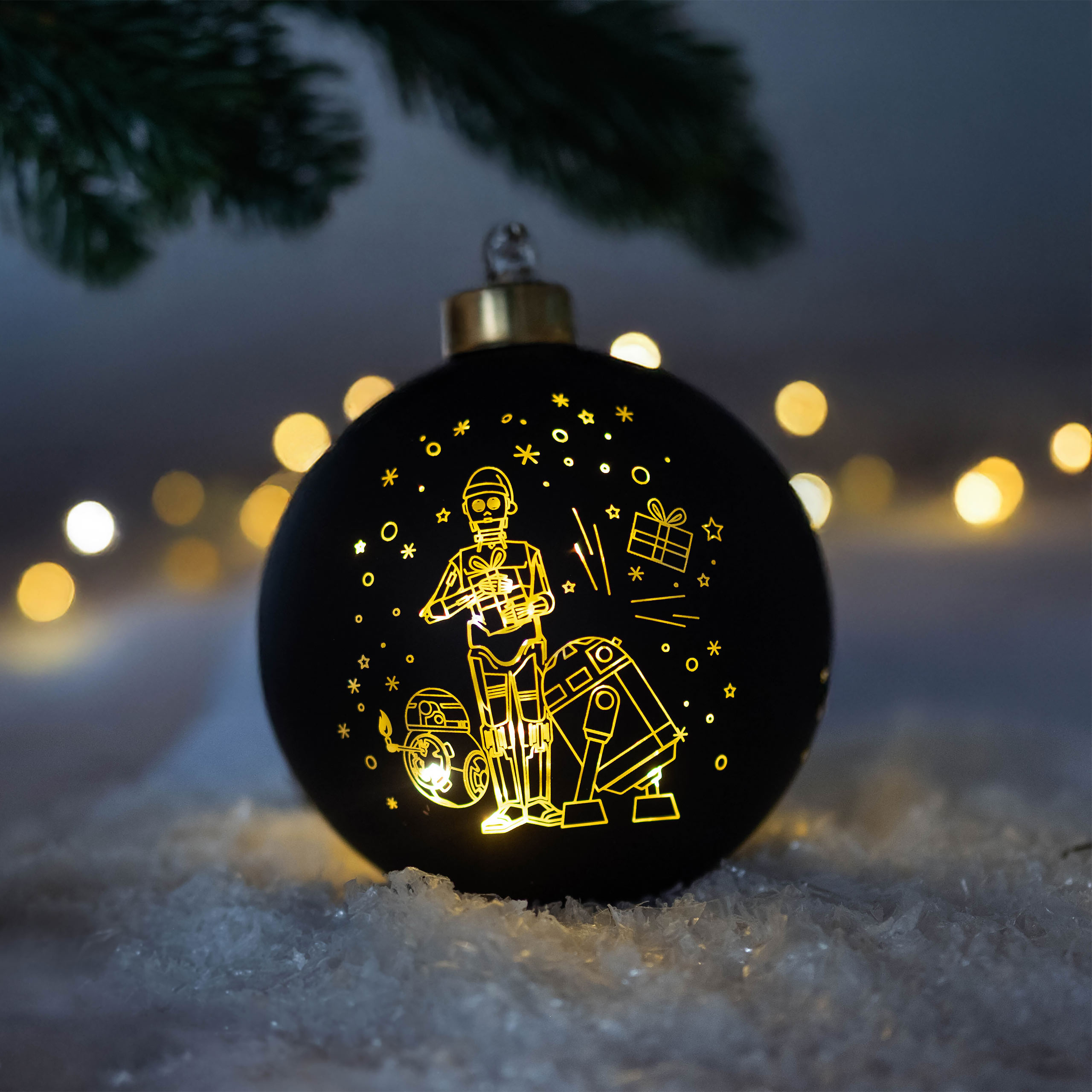 Star Wars - Palla di Natale Droidi con luce