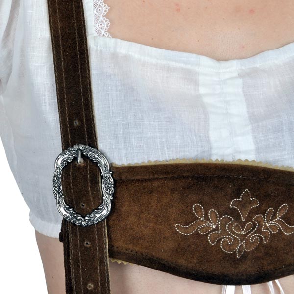 Klassieke traditionele broek van echt leer voor dames