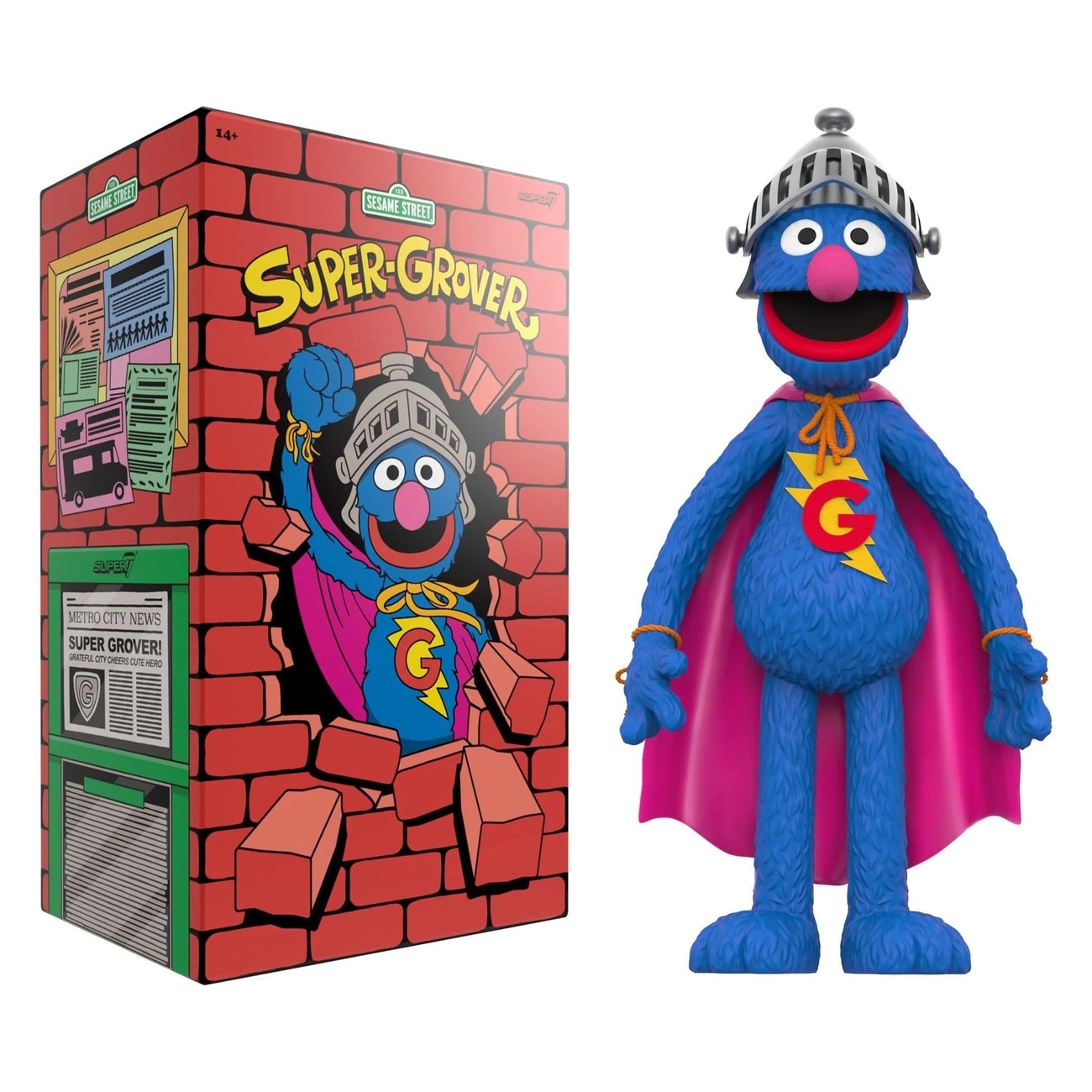 Figurine vinyle Supersize Super Grover 36 cm Sesame Street