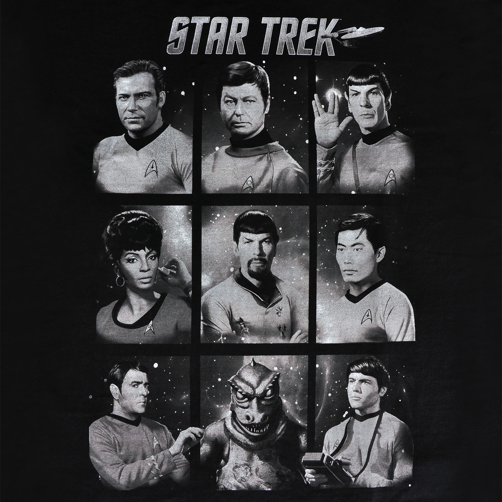 Star Trek - T-shirt Personnages noir