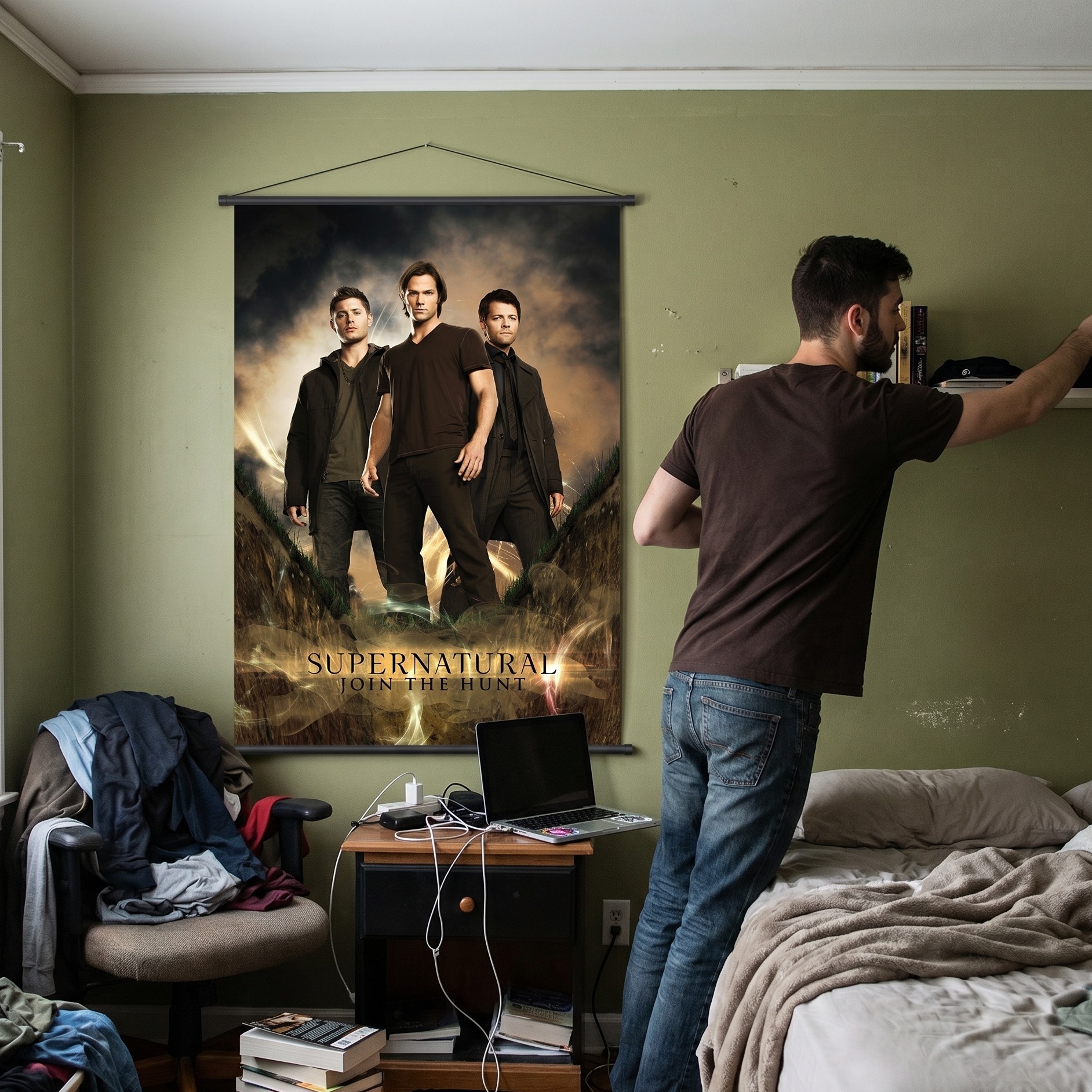 Supernatural - Join the Hunt Poster in tessuto