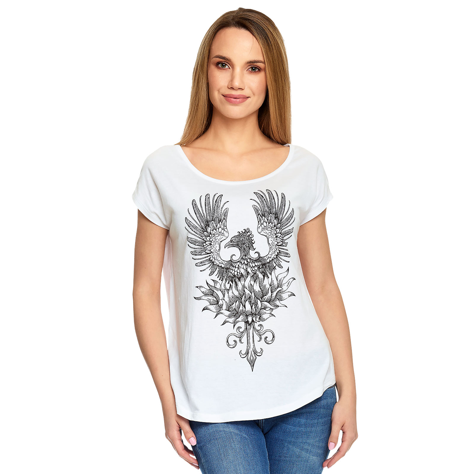 Harry Potter - Phoenix T-shirt Dames wit