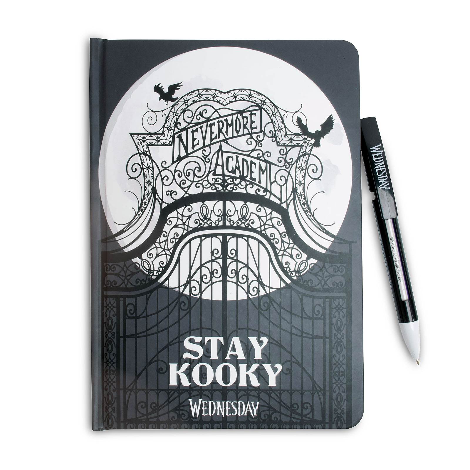 Wednesday - Stay Kooky Notizbuch mit Kugelschreiber