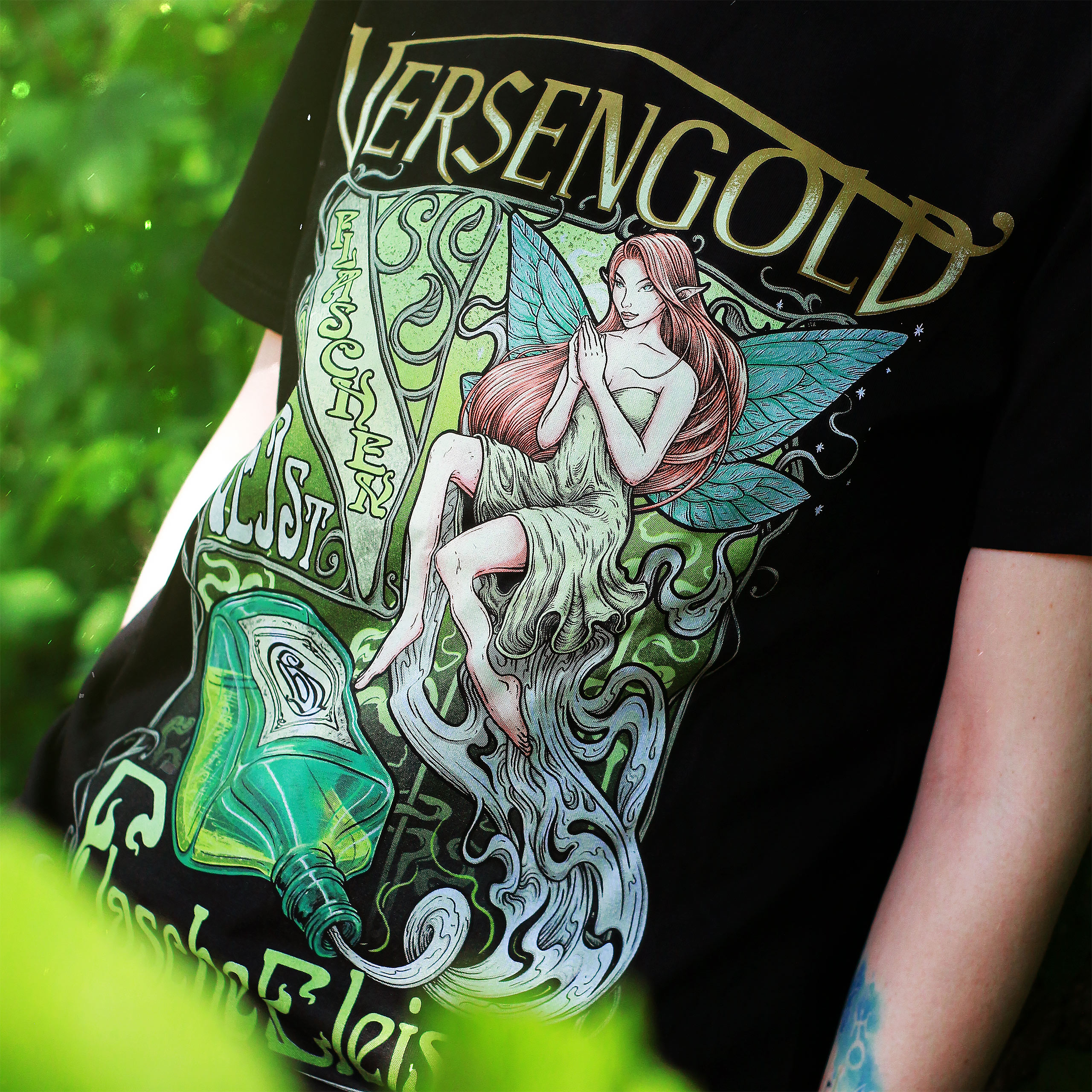 Versengold - T-shirt noir Esprit de la bouteille