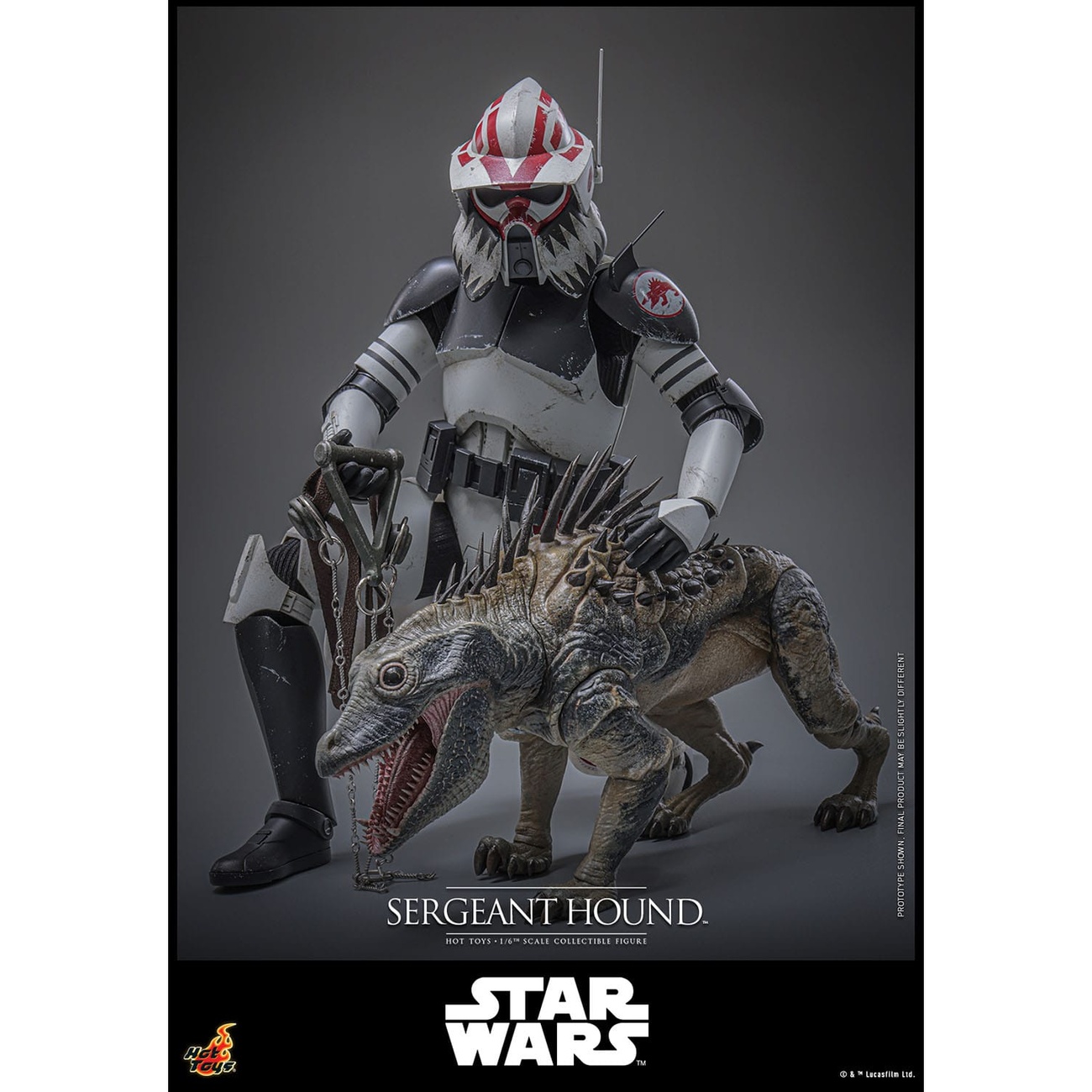 Star Wars: The Clone Wars - Sergeant Hound Actiefiguur 1:6