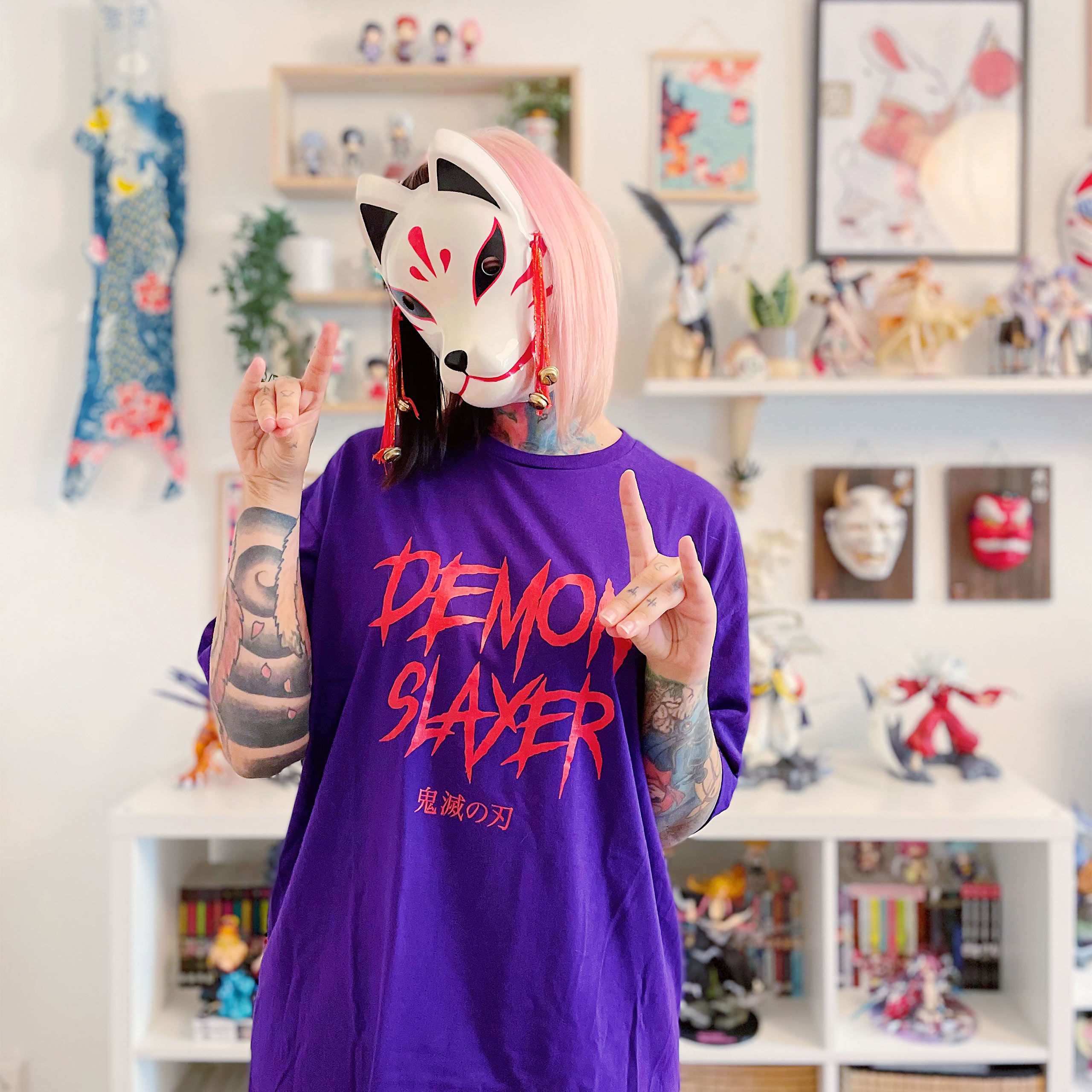 Demon Slayer - T-shirt Enmu violet