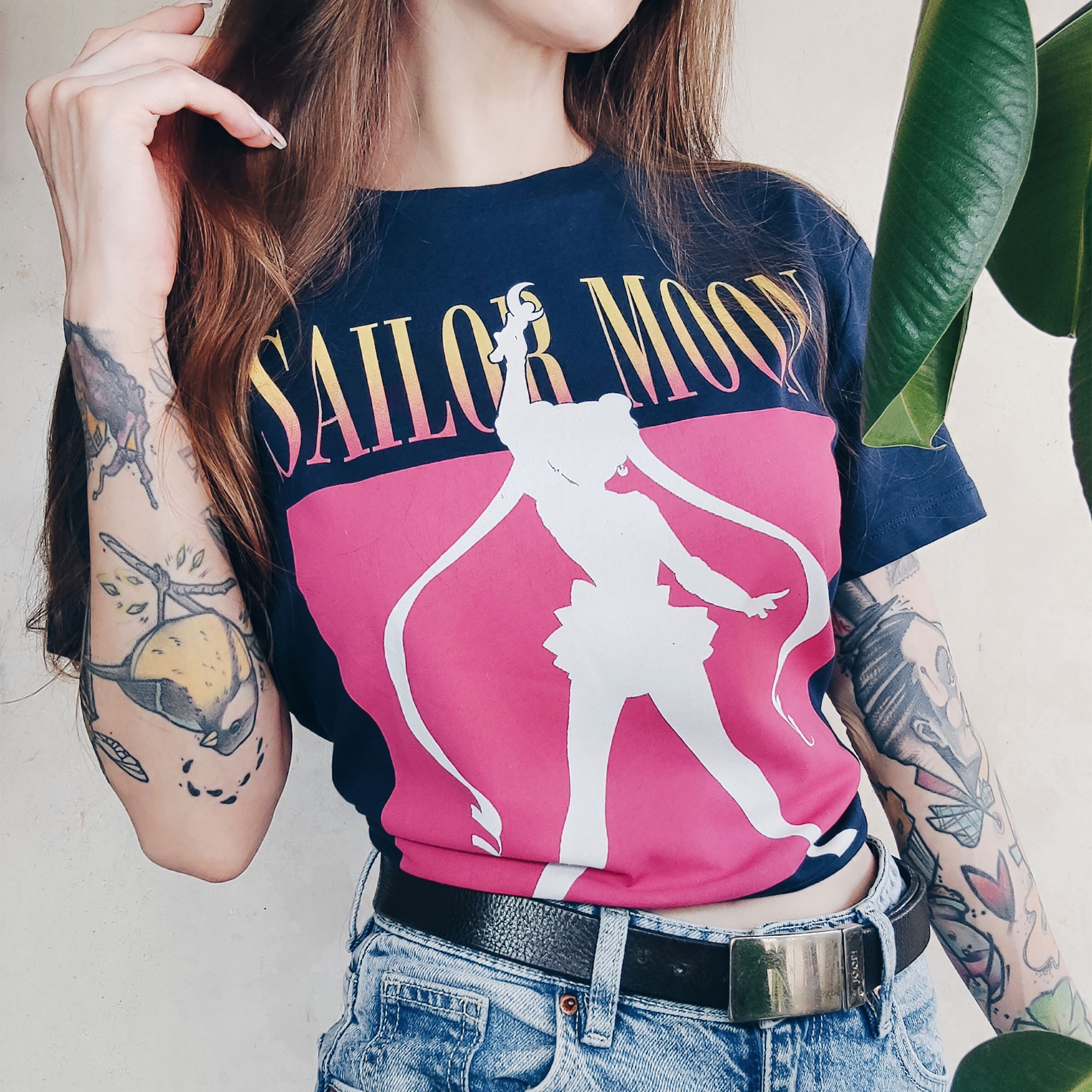 Sailor Moon - T-shirt Silhouette Bleu