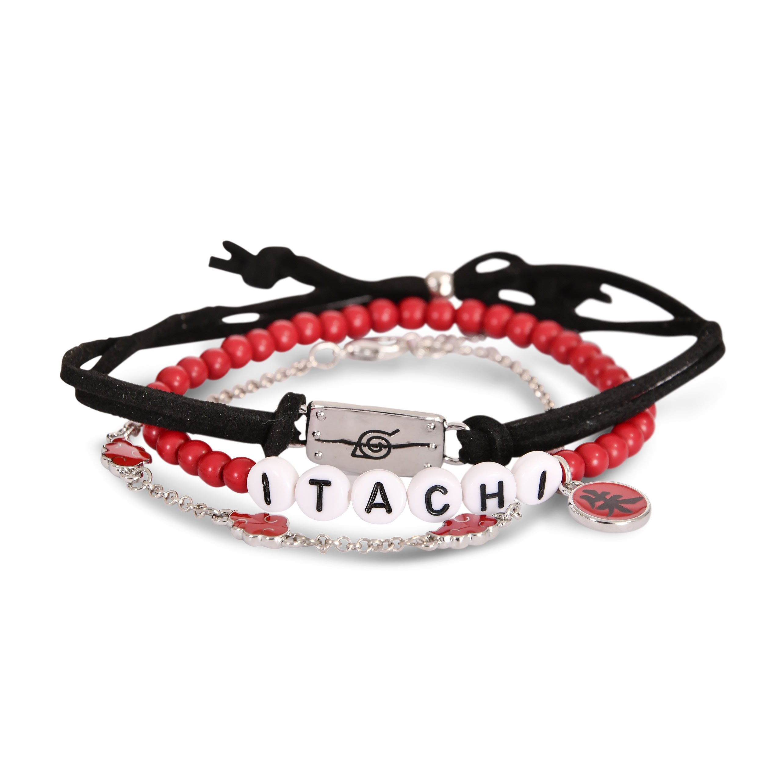 Naruto Shippuden - Akatsuki Bracelets 3 Piece Set
